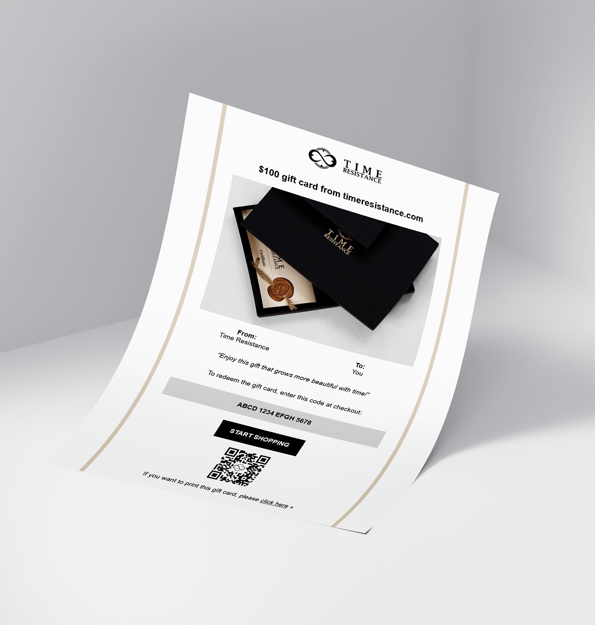 E-Gift Card - timeresistance.es