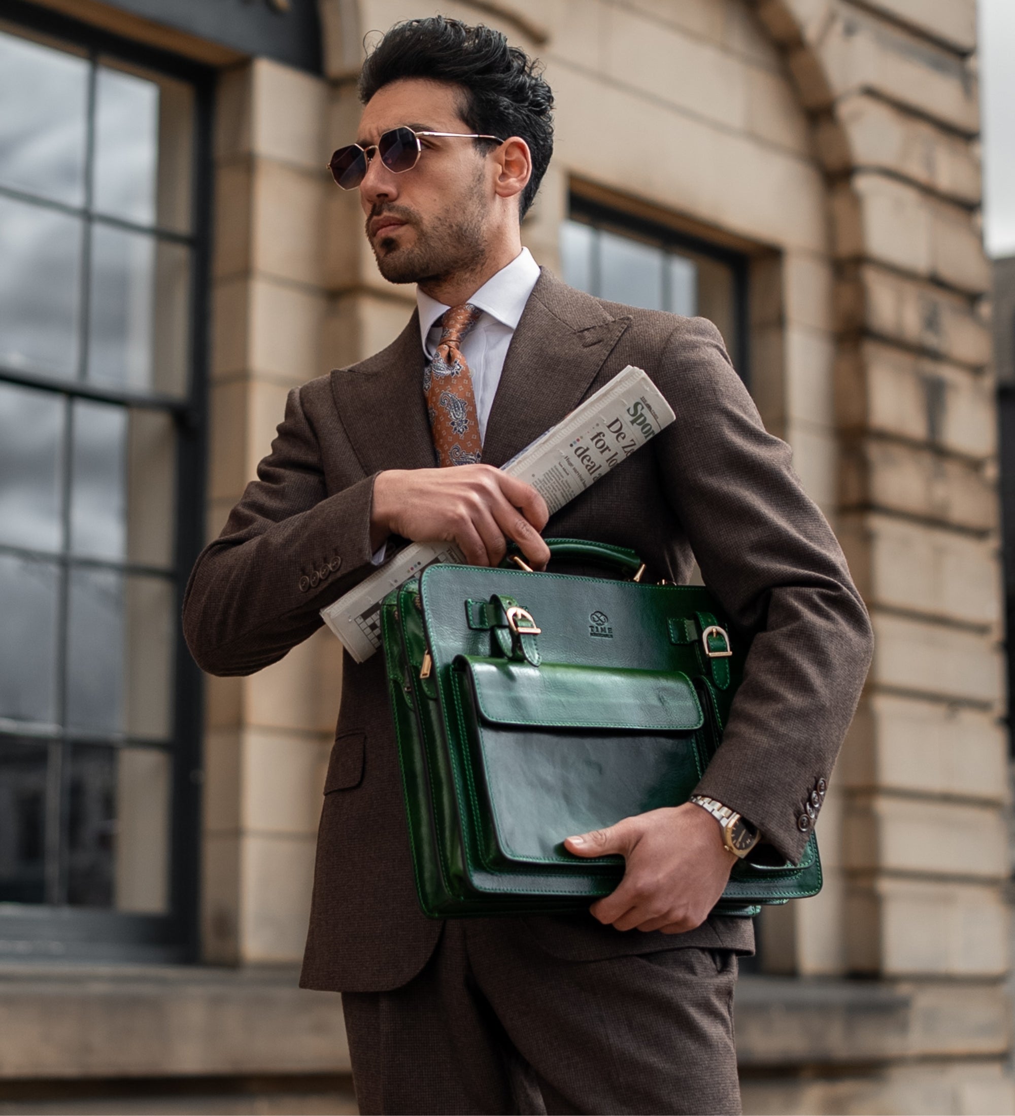 Maletín, bolso tipo satchel de cuero: The Prophet