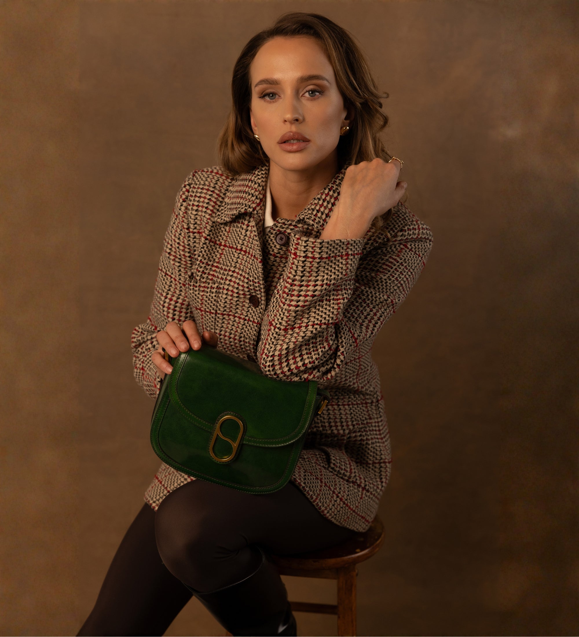 Bolso bandolera saddle de cuero para mujer: Villette