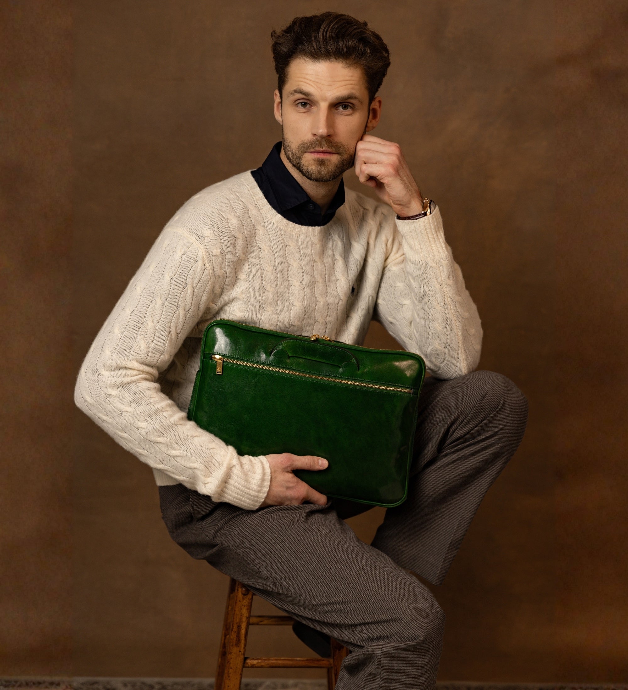 Bolso para portátil/maletín de cuero: Brave New World