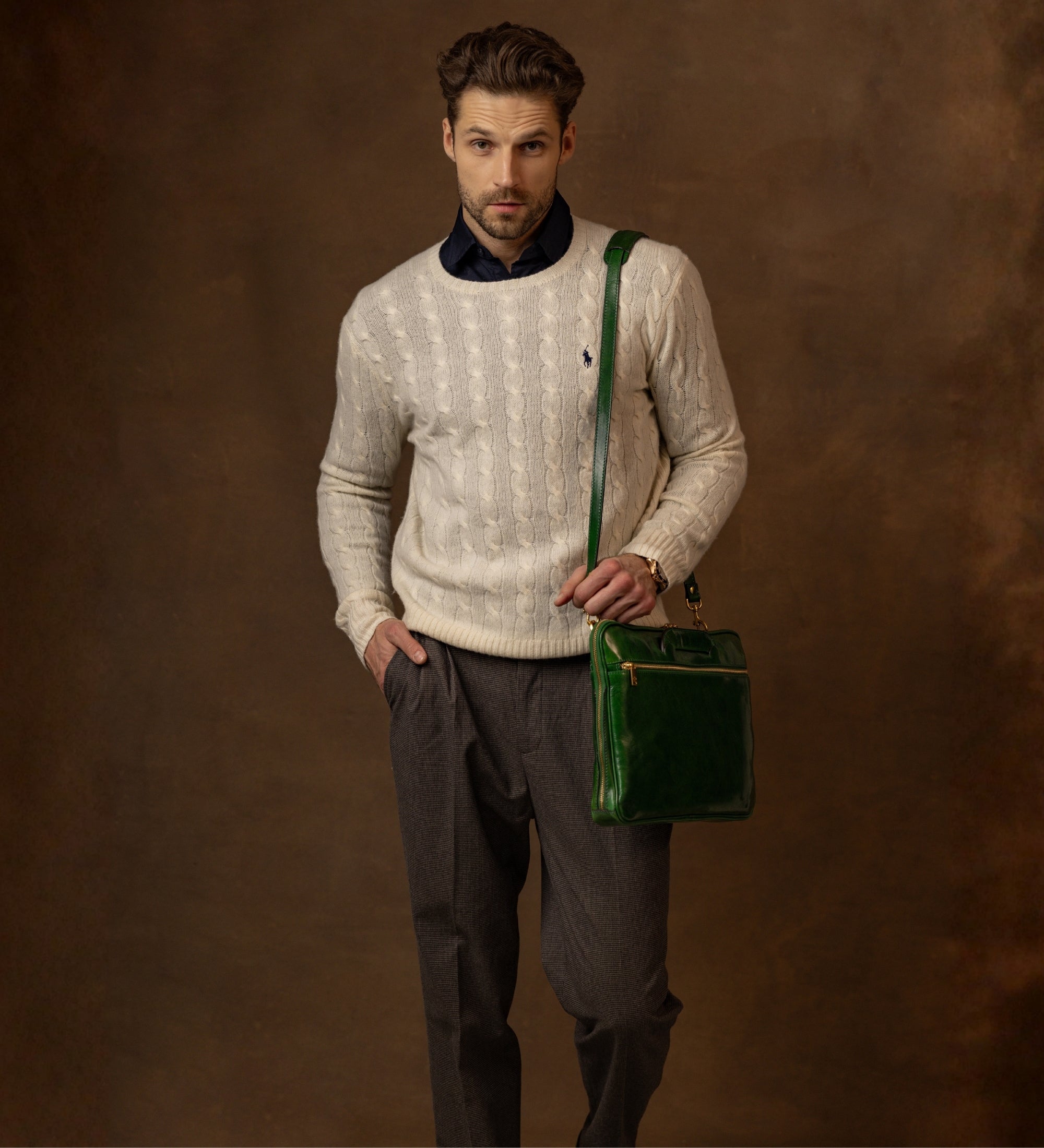 Bolso para portátil/maletín de cuero: Brave New World