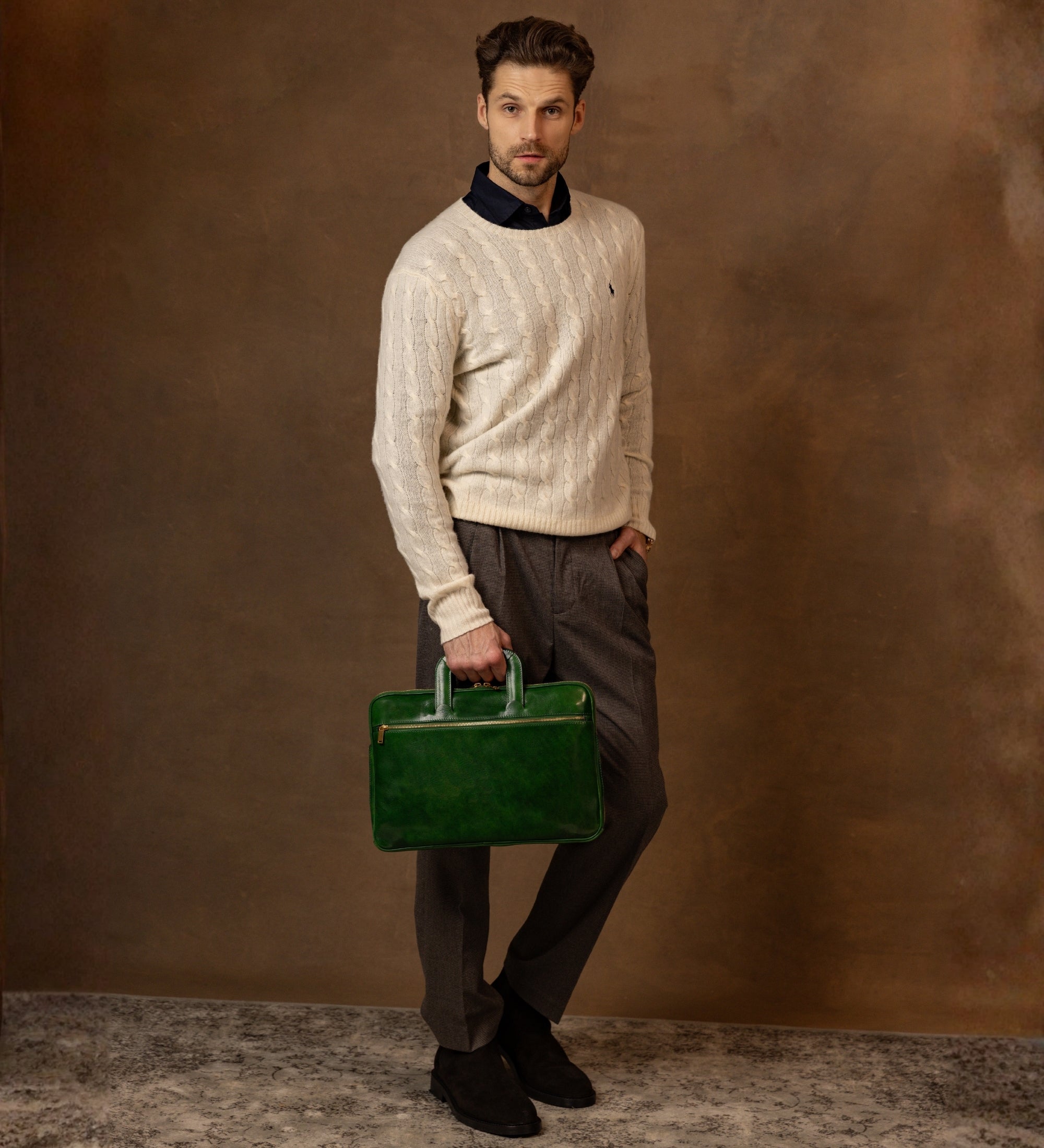 Bolso para portátil/maletín de cuero: Brave New World