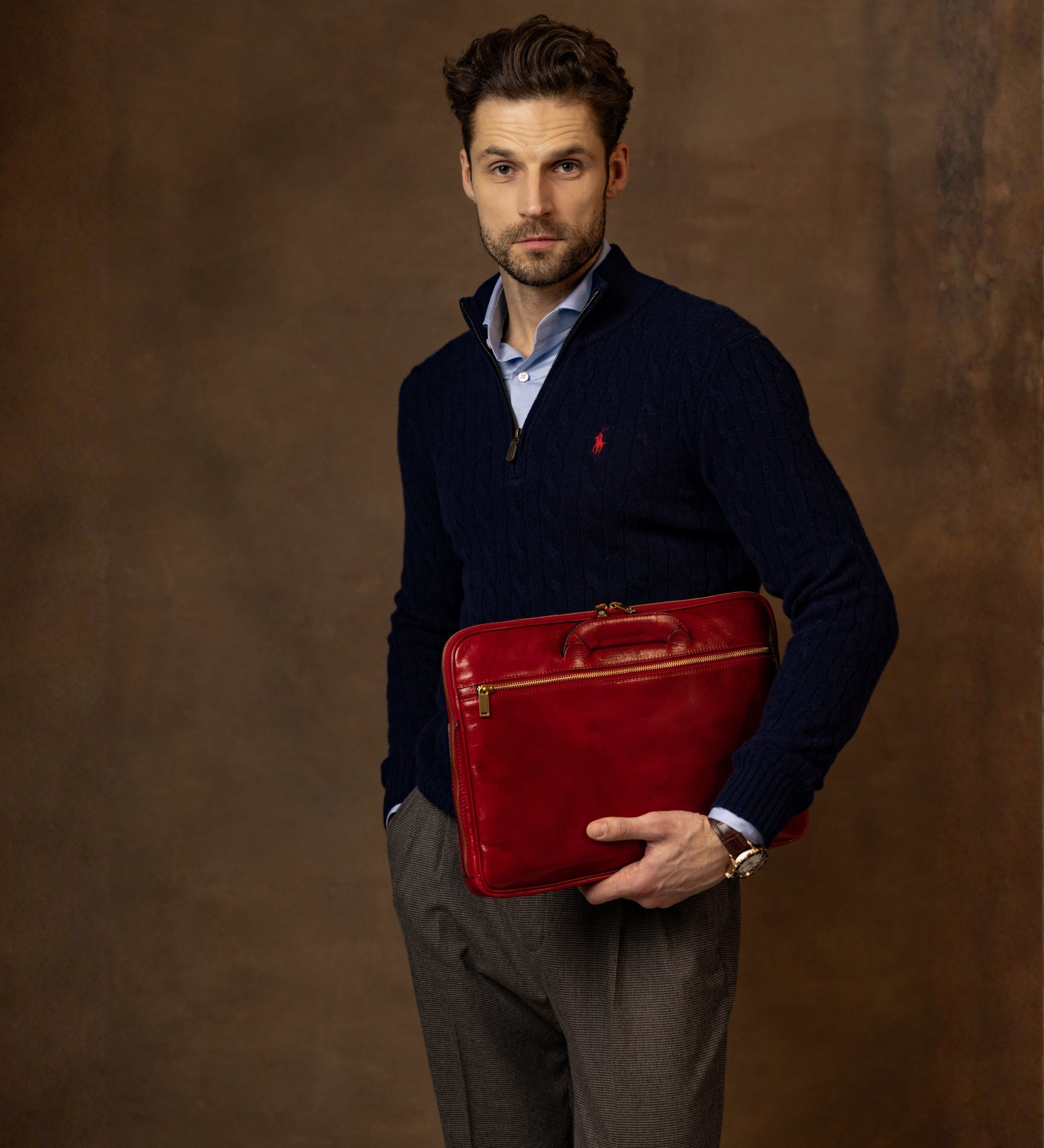 Bolso para portátil/maletín de cuero: Brave New World