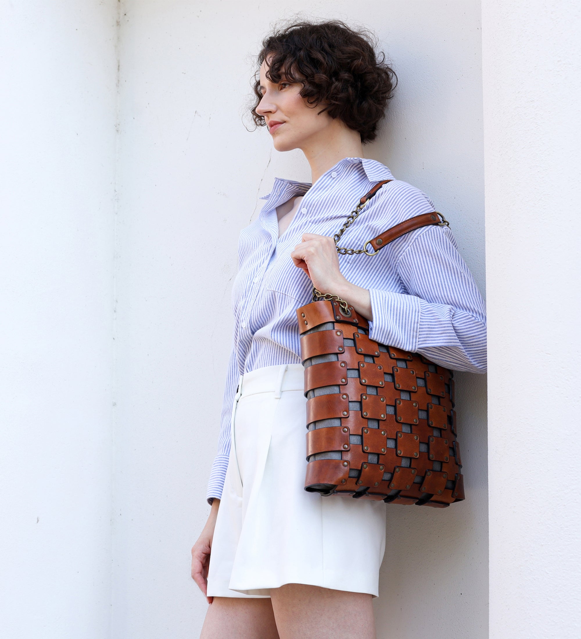 Bolso tote de cuero para mujer: Jeanne d'Arc