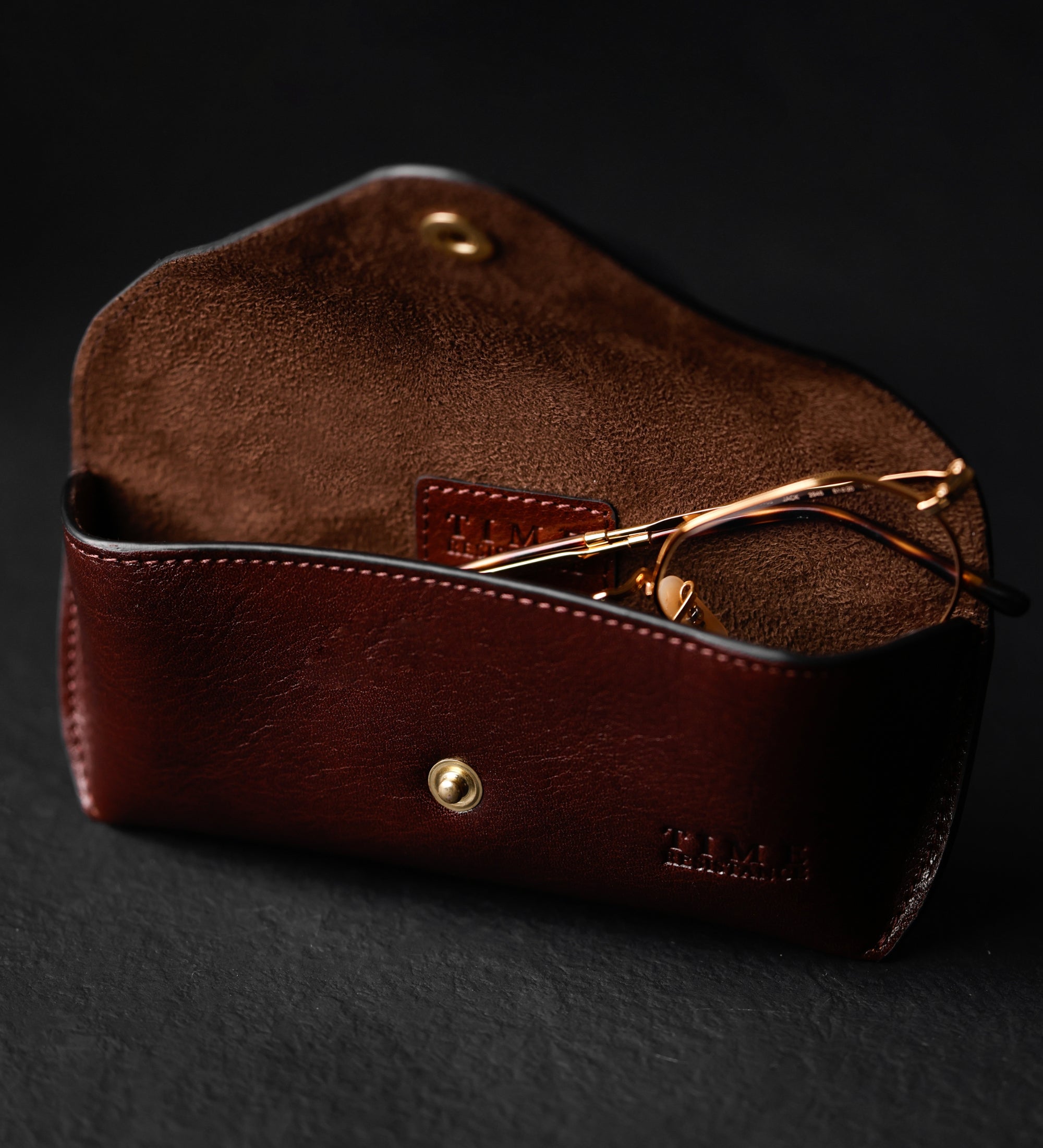 Estuche de cuero para gafas para mujer: A High Wind In Jamaica