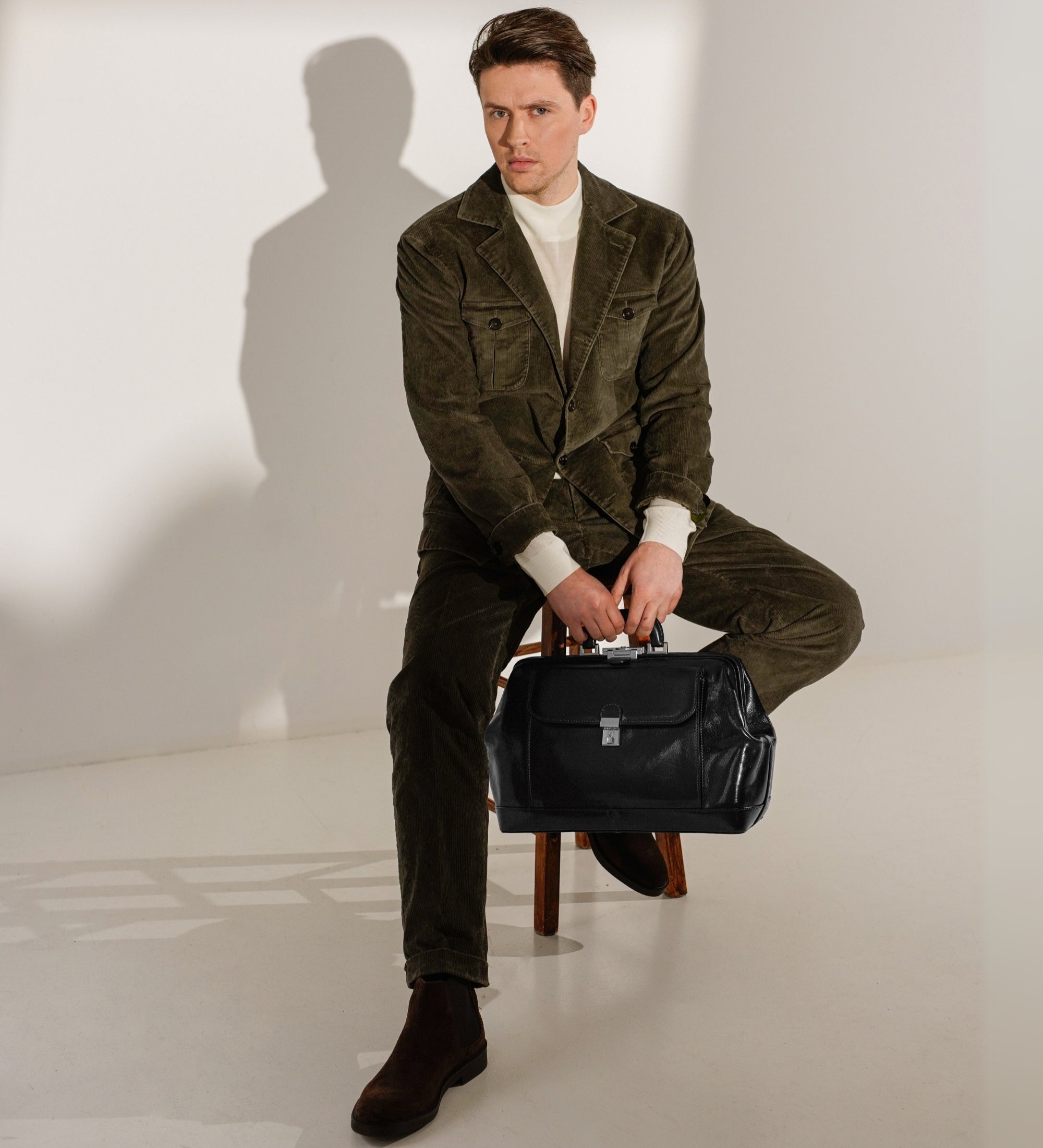 Bolso de médico de cuero italiano grande: Hamlet