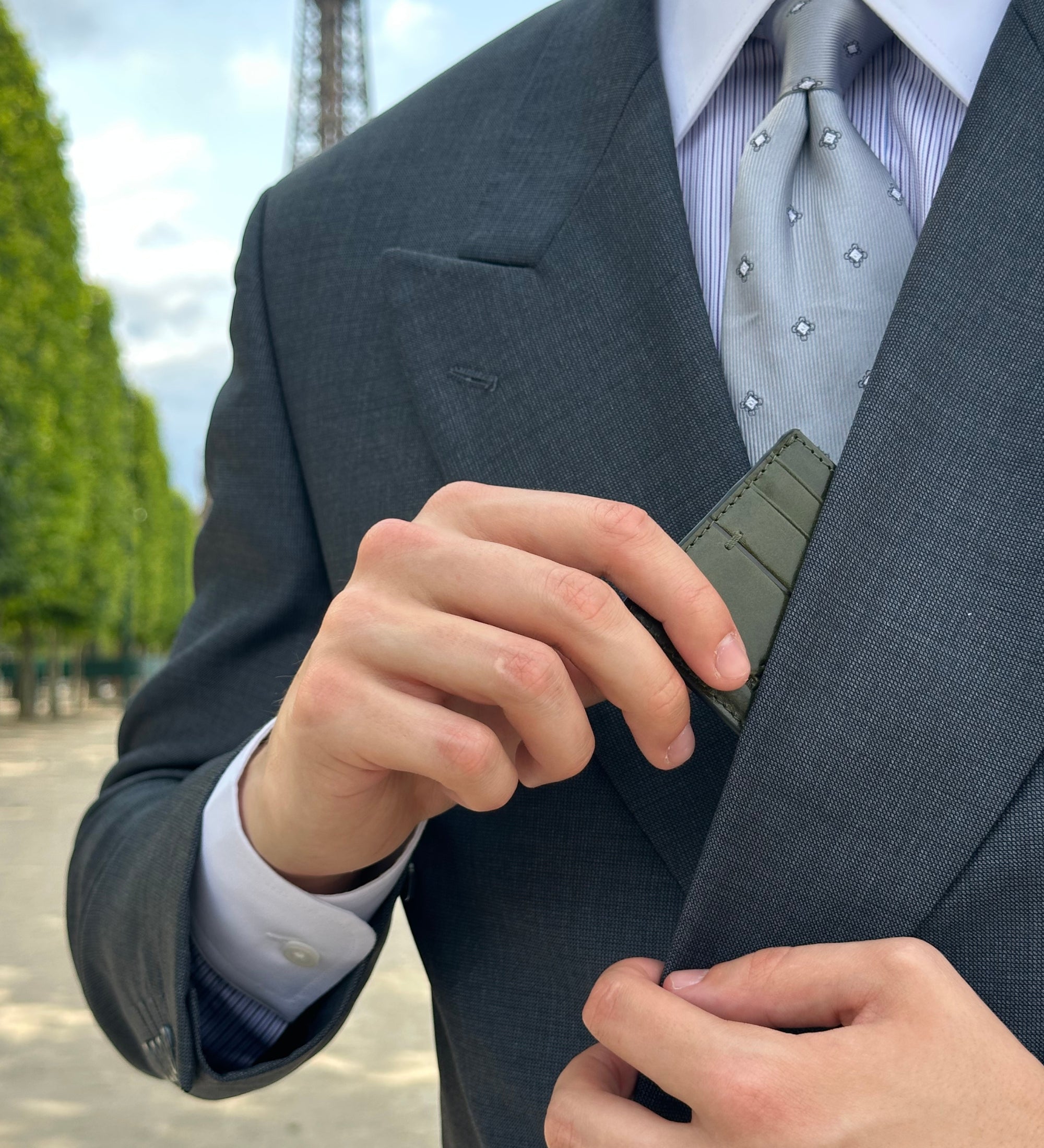 Tarjetero de cuero para tarjetas de visita/para tarjetas de crédito: Fireflies