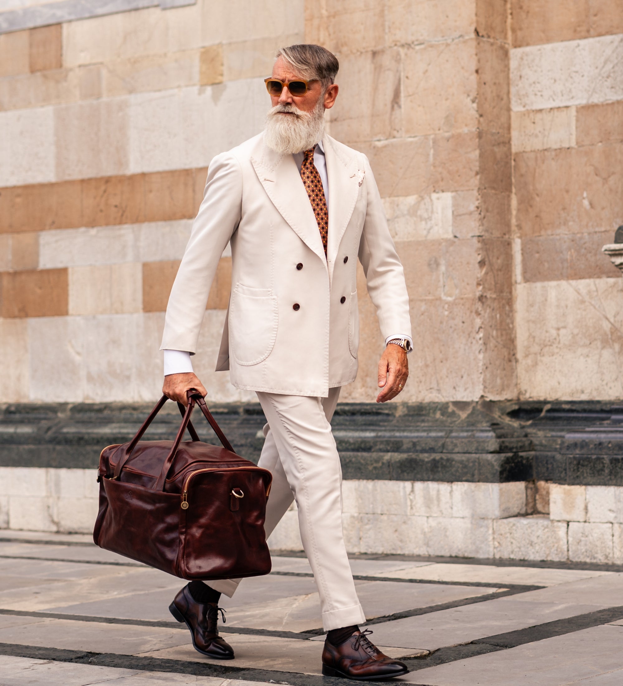 Bolsa de viaje de cuero italiano grande: The Hitchhikers Guide to the Galaxy