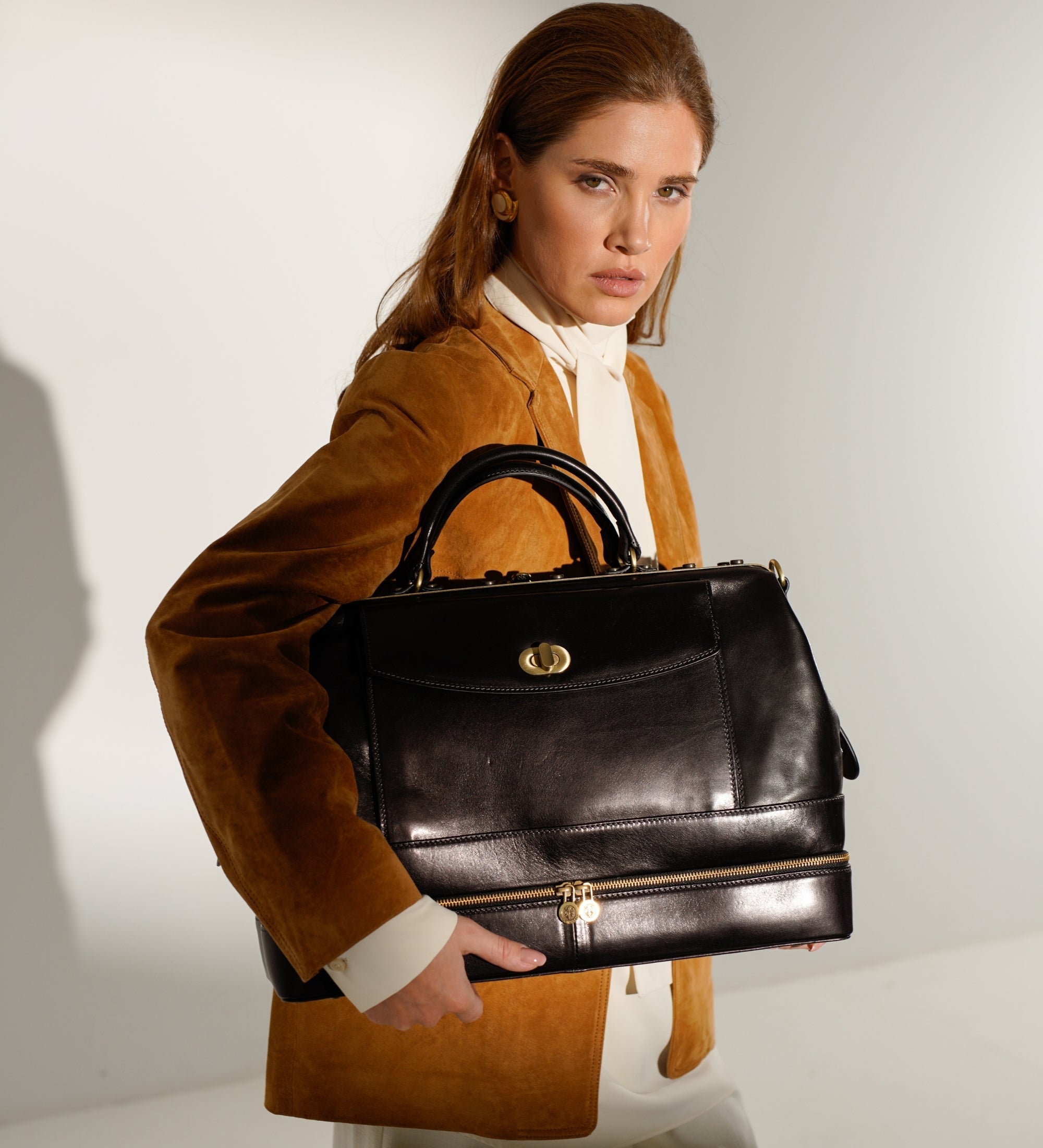 Bolso de mano de cuero, maletín tipo médico, bolso de médico de cuero para mujer: Doctor Faustus