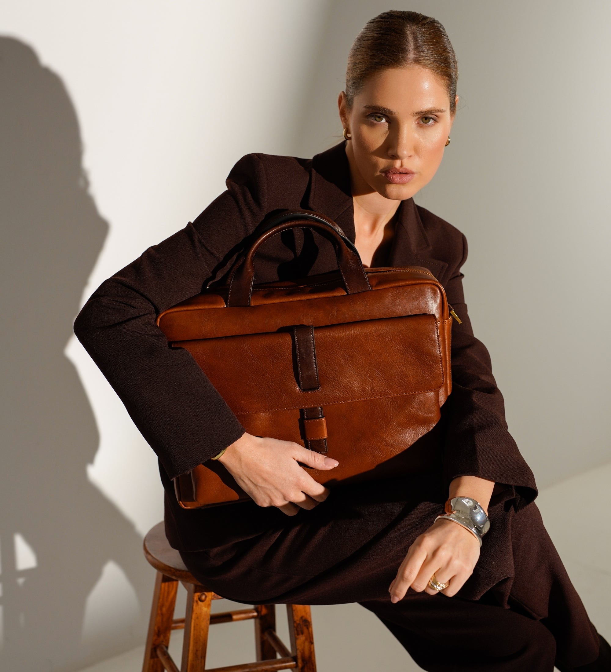 Bolso para portátil/maletín de cuero grande para mujer: The Chateau