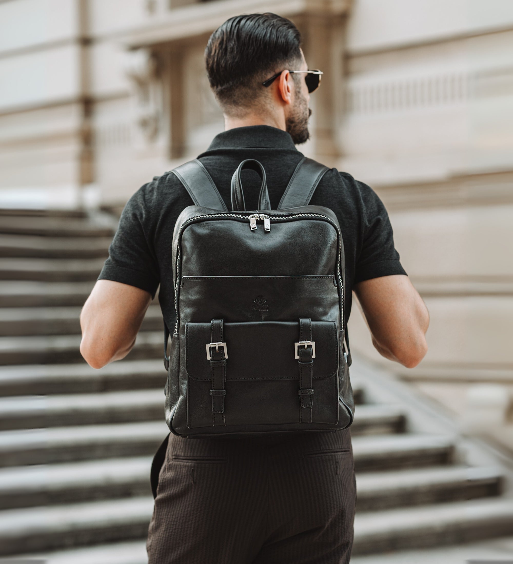 Mochila de cuero grande para hombre: The Divine Comedy