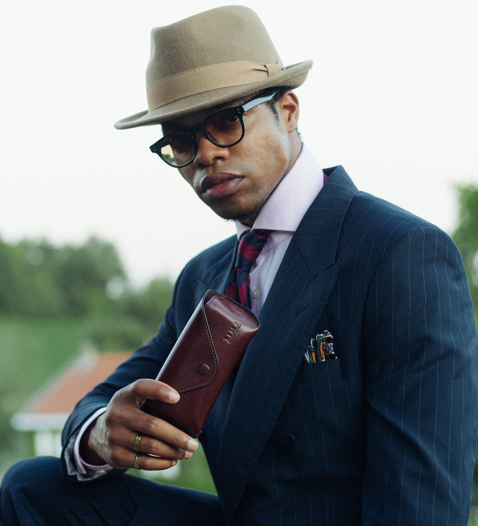 Estuche de cuero para gafas: A High Wind In Jamaica