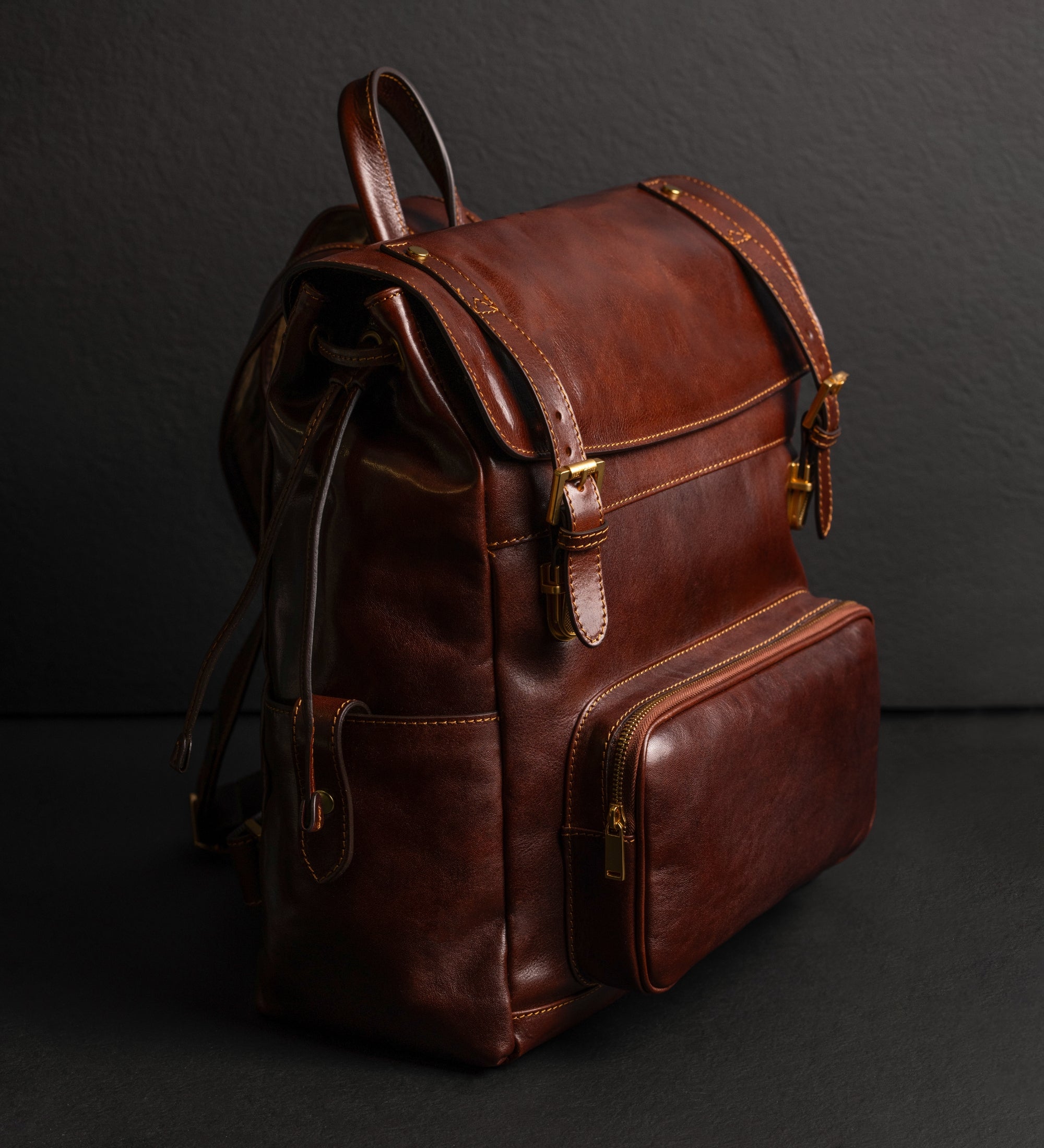 Mochila de cuero: The Good Earth