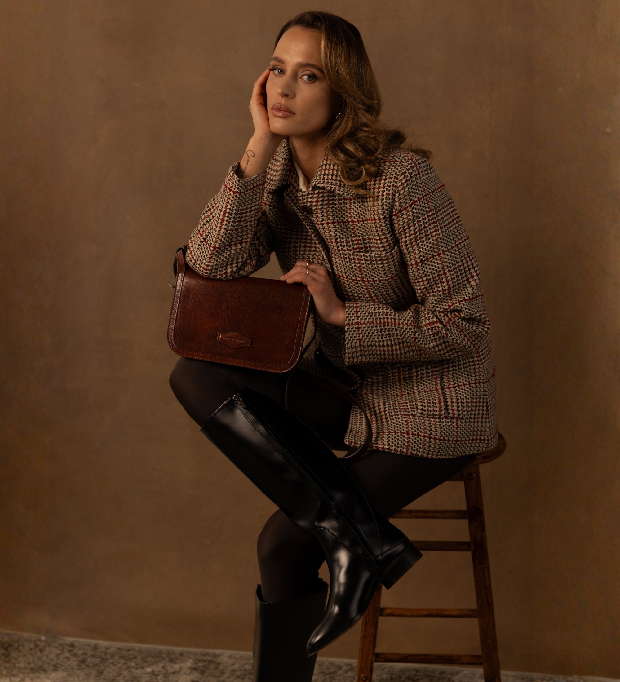 Bolso bandolera de cuero para mujer: Il Piacere