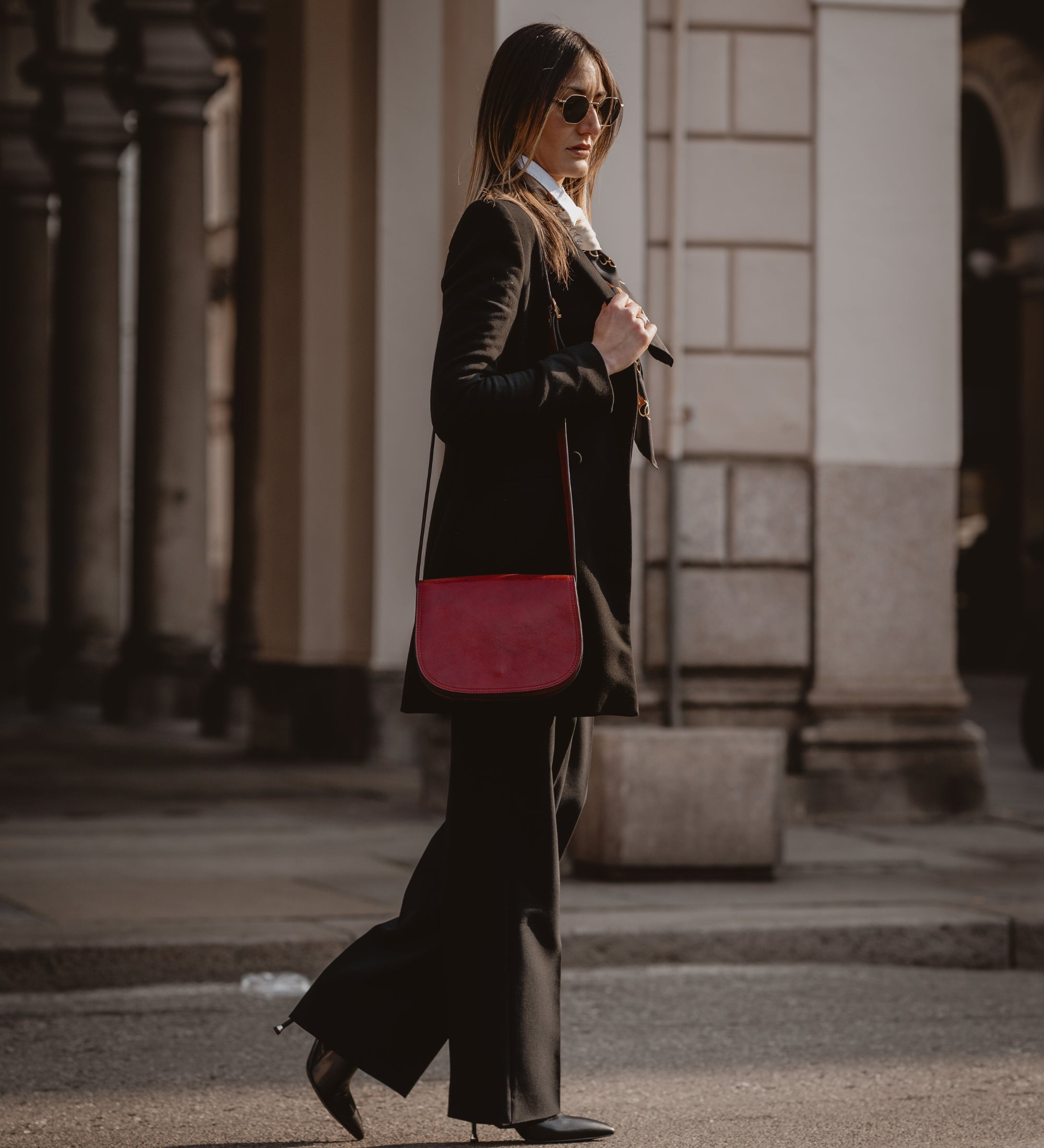 Bolso bandolera saddle de cuero para mujer: Moonfleet