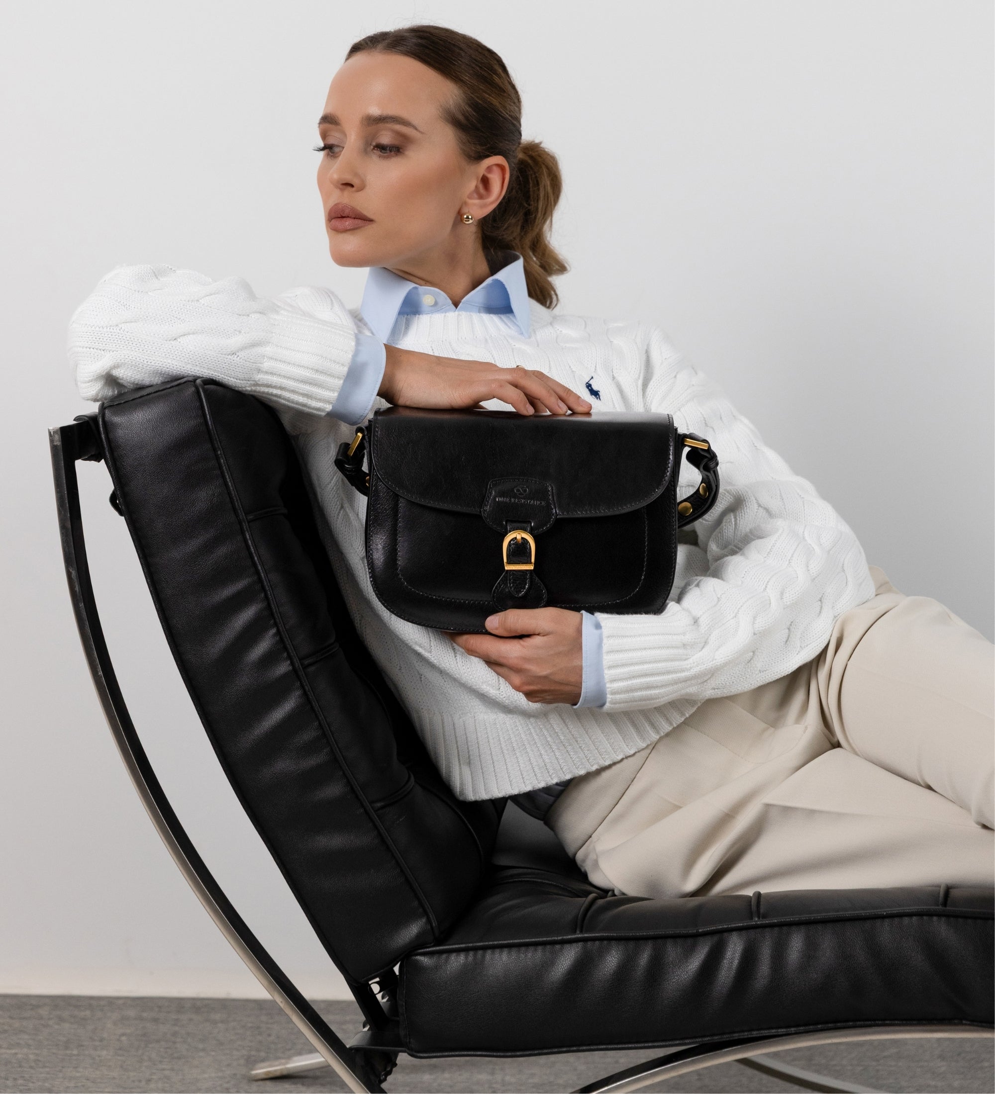 Bolso saddle de cuero para mujer: Romola