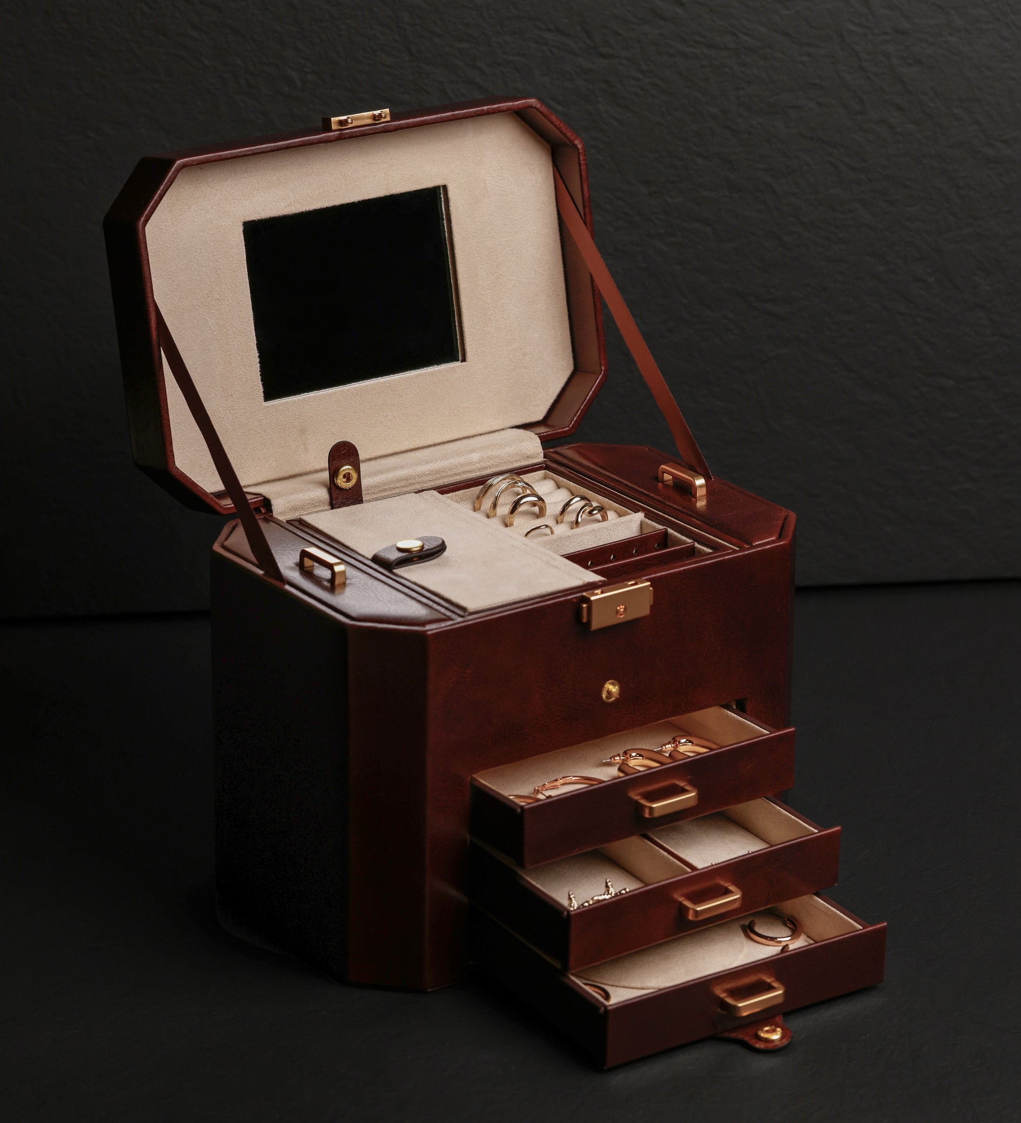 Joyero de cuero grande para mujer: A Handful of Dust