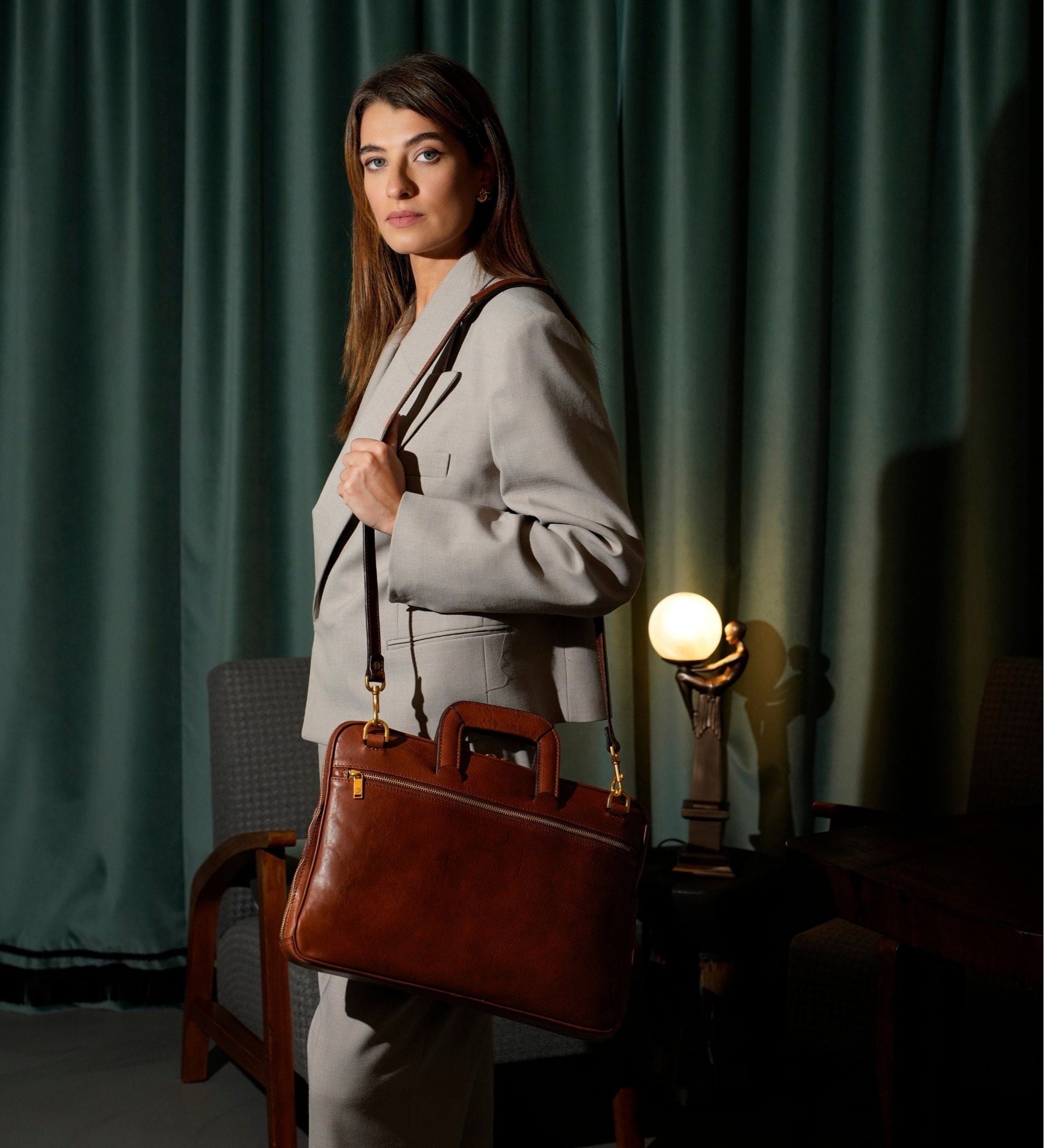 Bolso para portátil/maletín de cuero para mujer: Brave New World