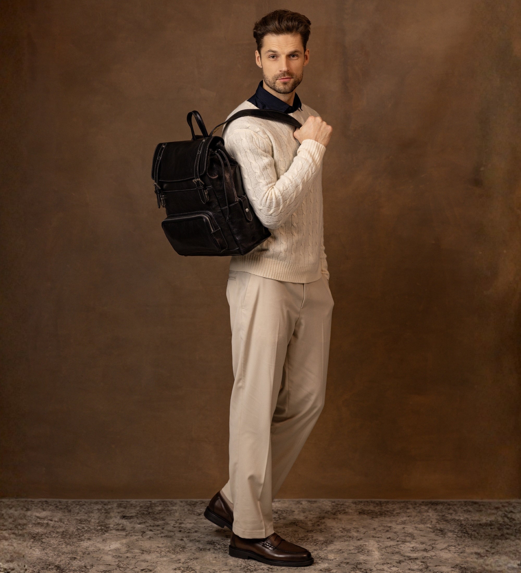 Mochila de cuero: The Good Earth