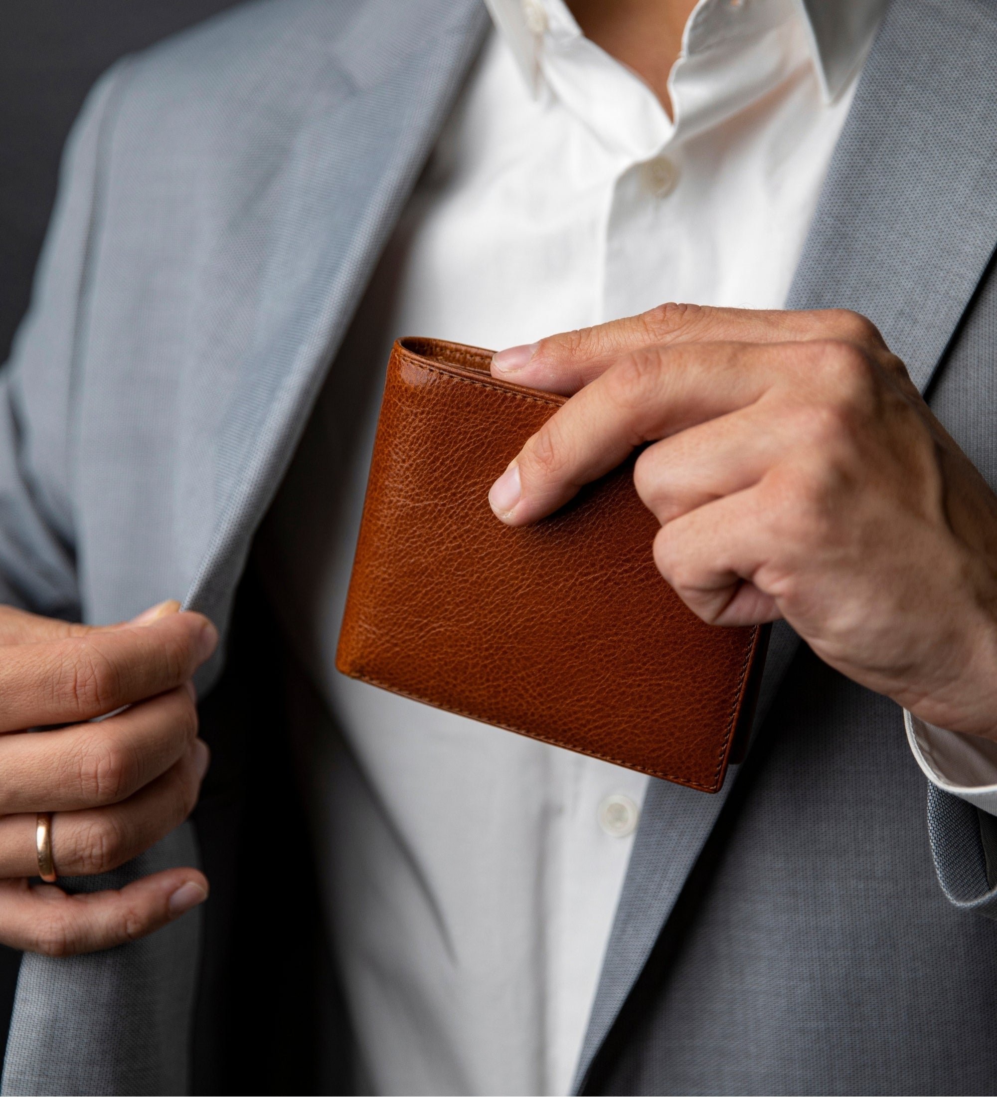 Cartera de cuero de doble compartimento: Daniel