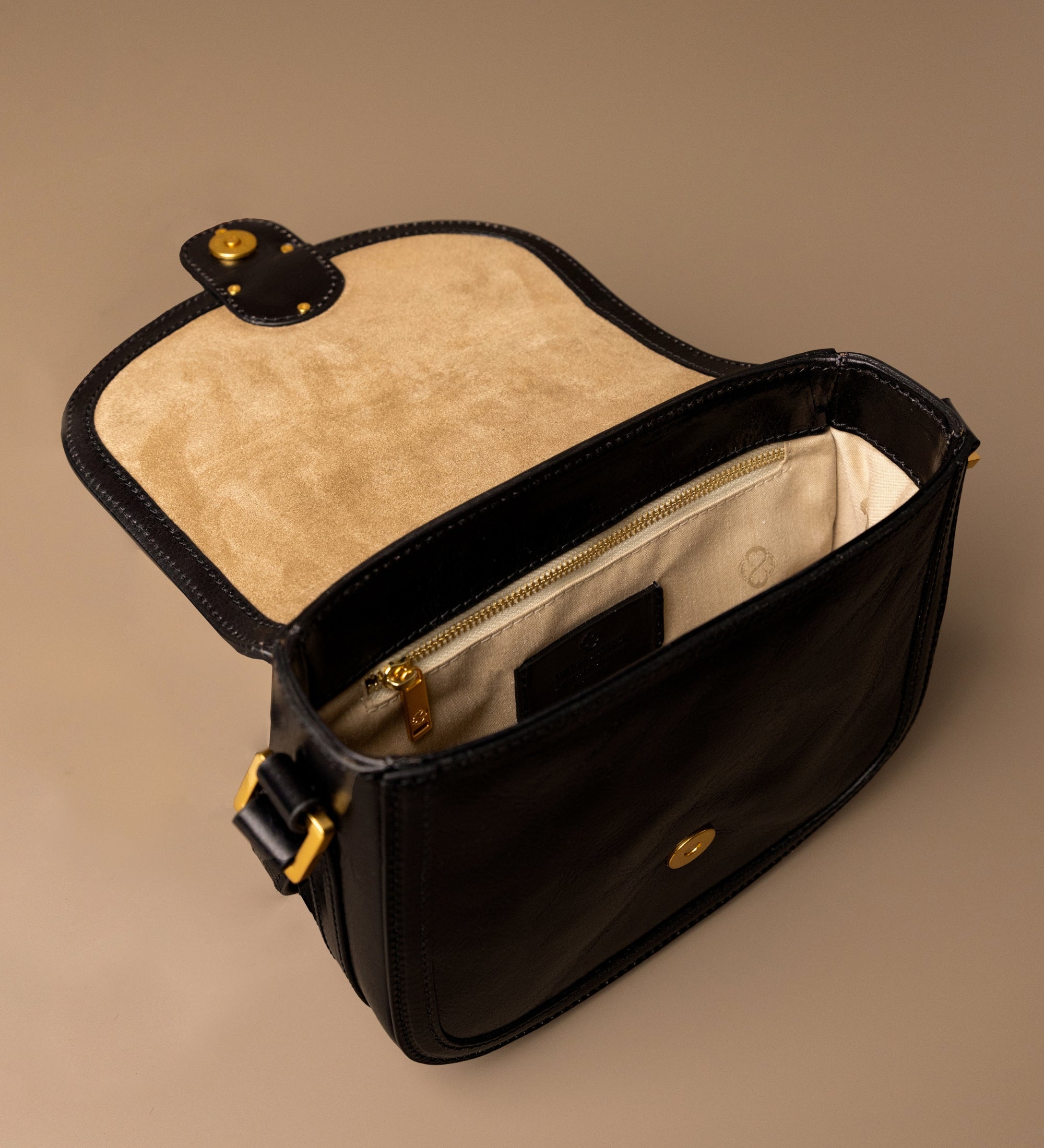 Bolso bandolera saddle de cuero para mujer: Villette