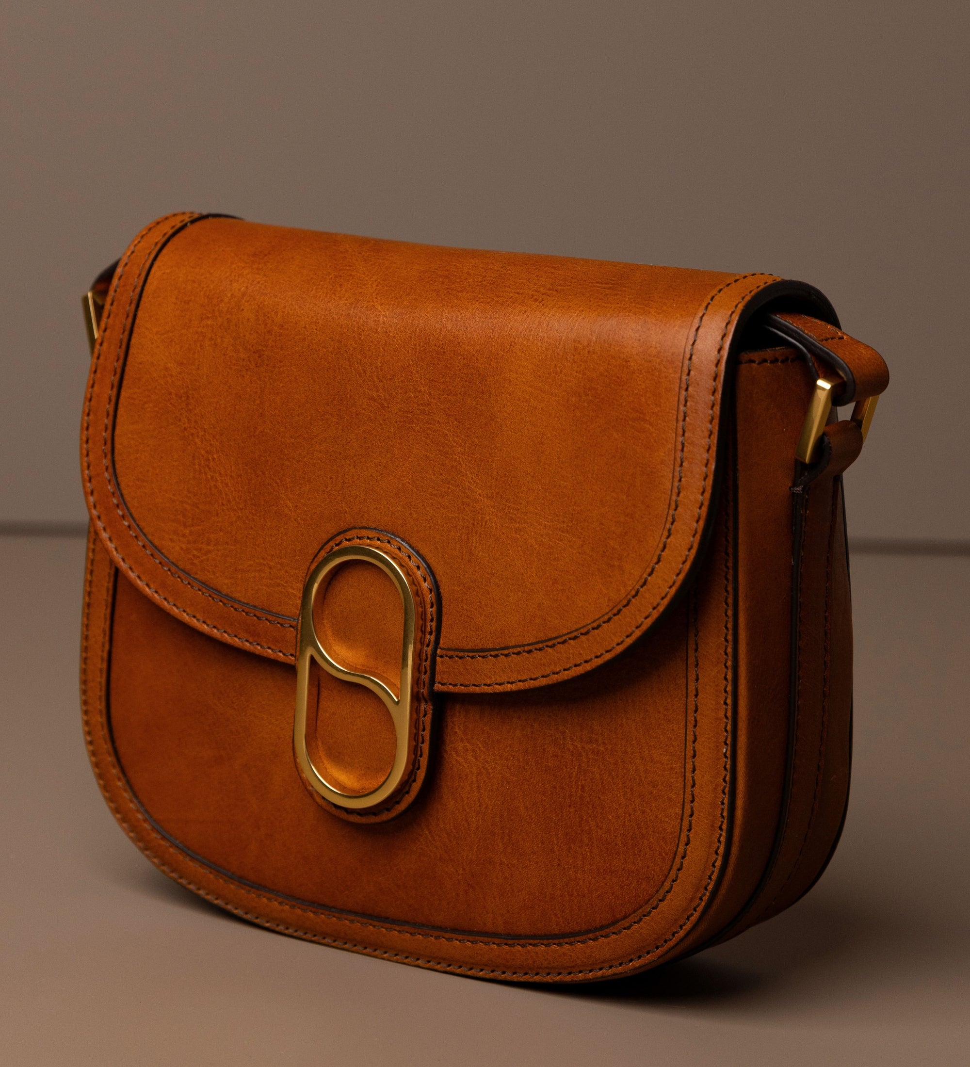 Bolso bandolera saddle de cuero para mujer: Villette