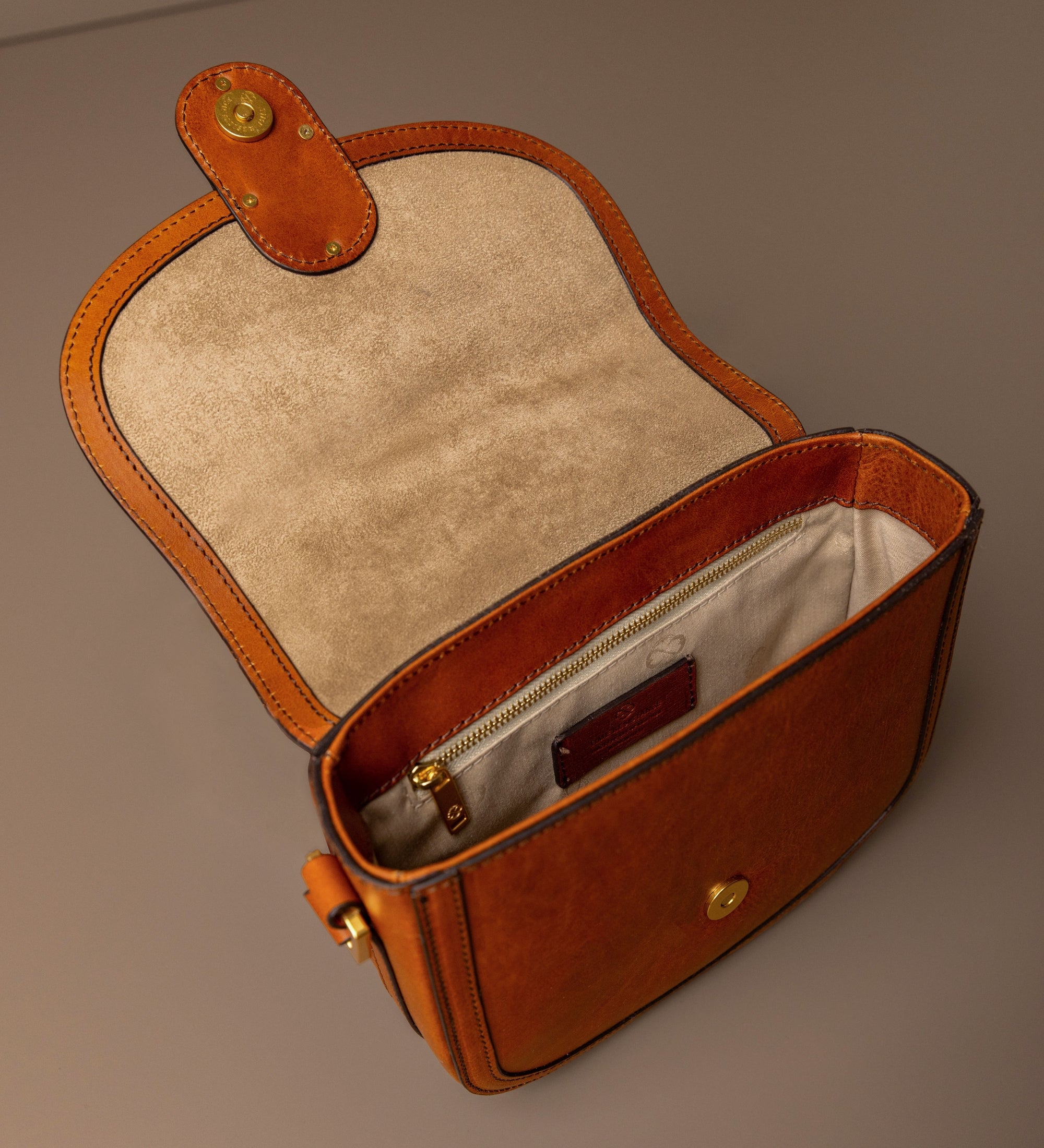 Bolso bandolera saddle de cuero para mujer: Villette