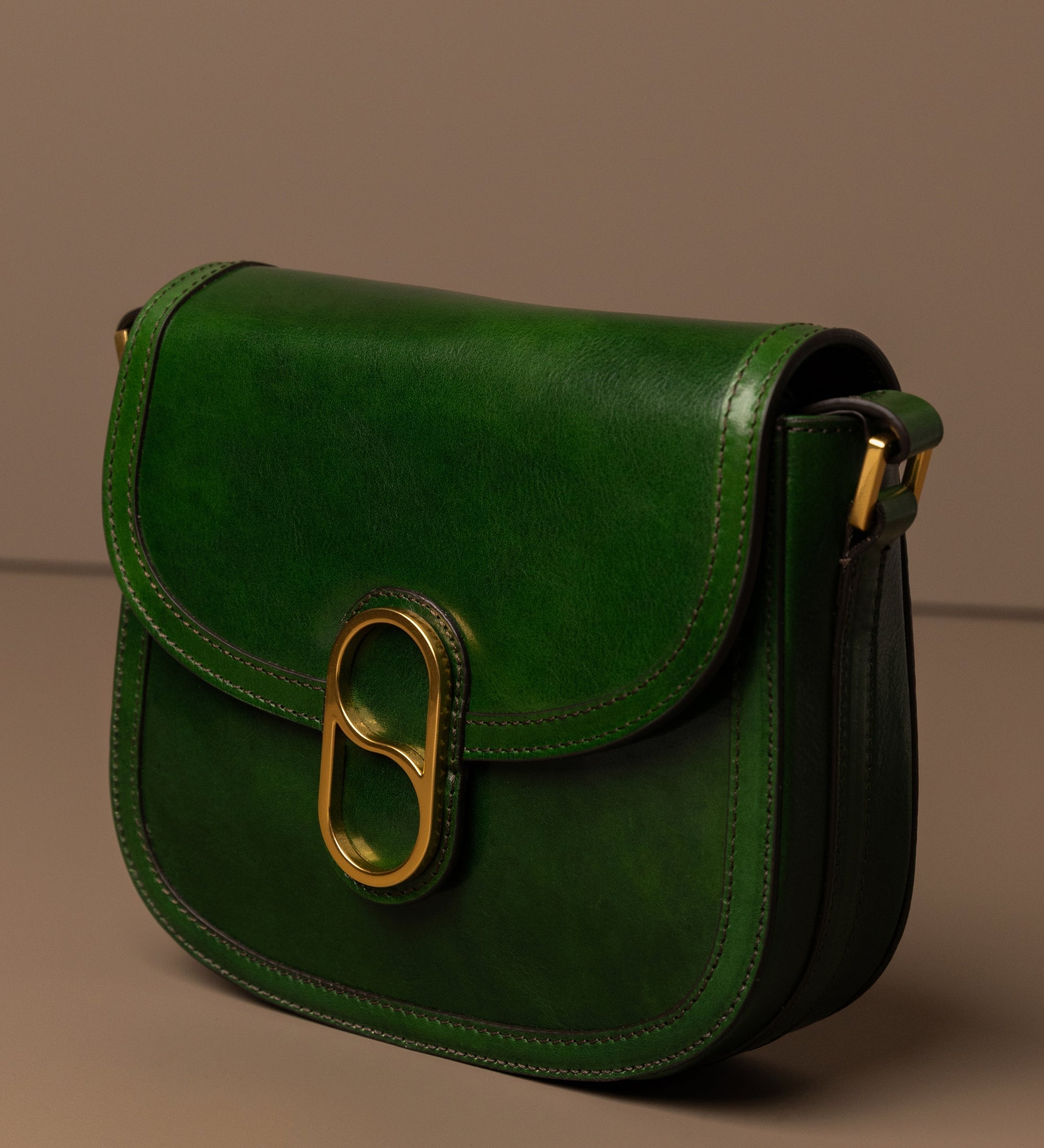 Bolso bandolera saddle de cuero para mujer: Villette