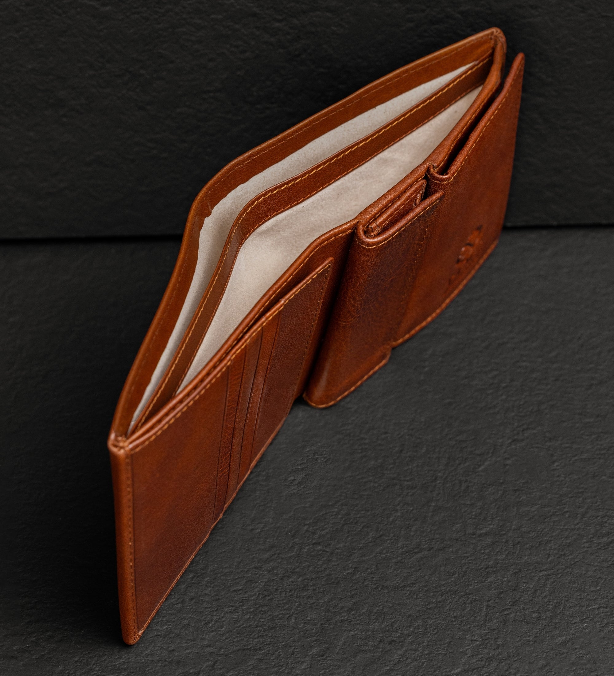 Cartera de cuero de doble compartimento: Daniel