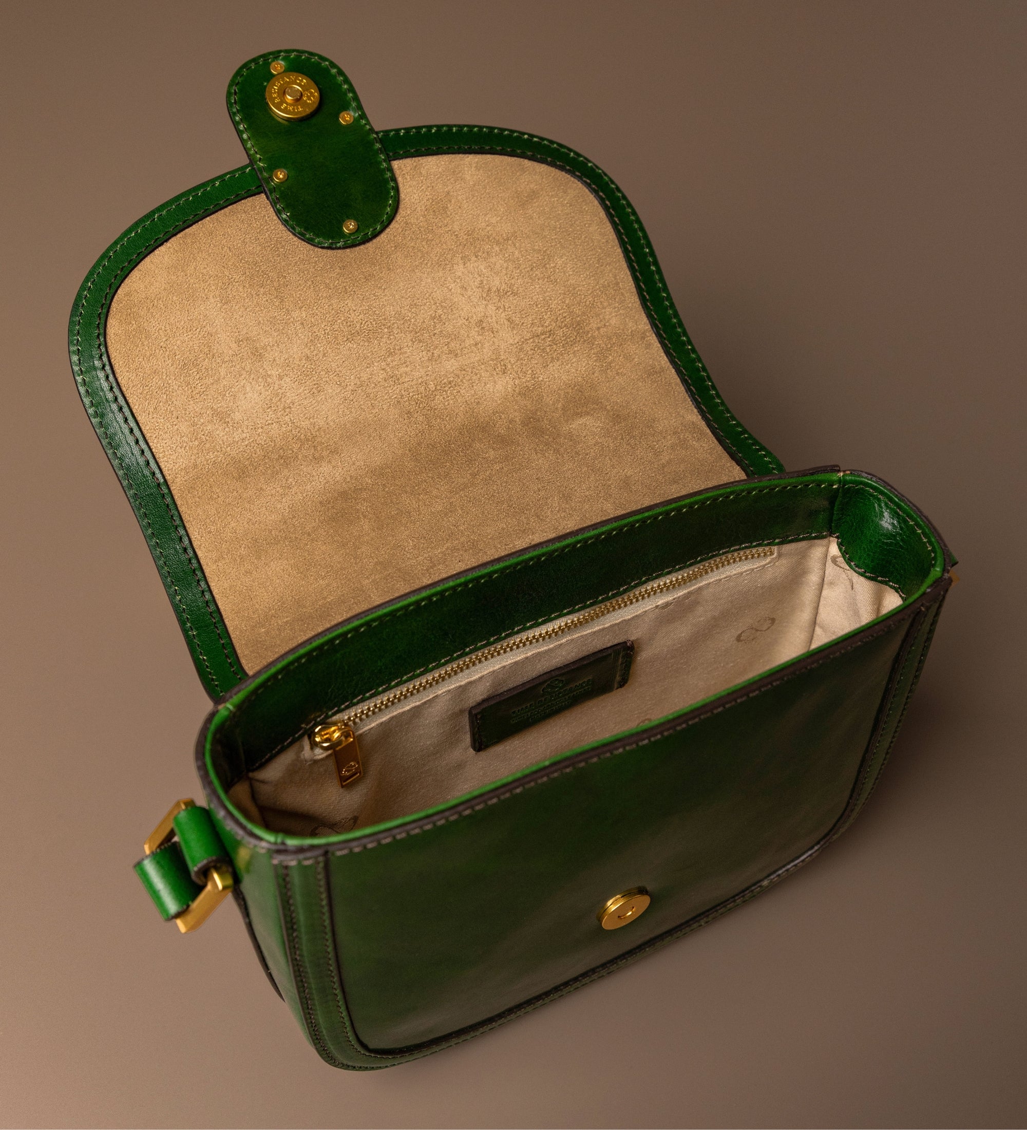 Bolso bandolera saddle de cuero para mujer: Villette