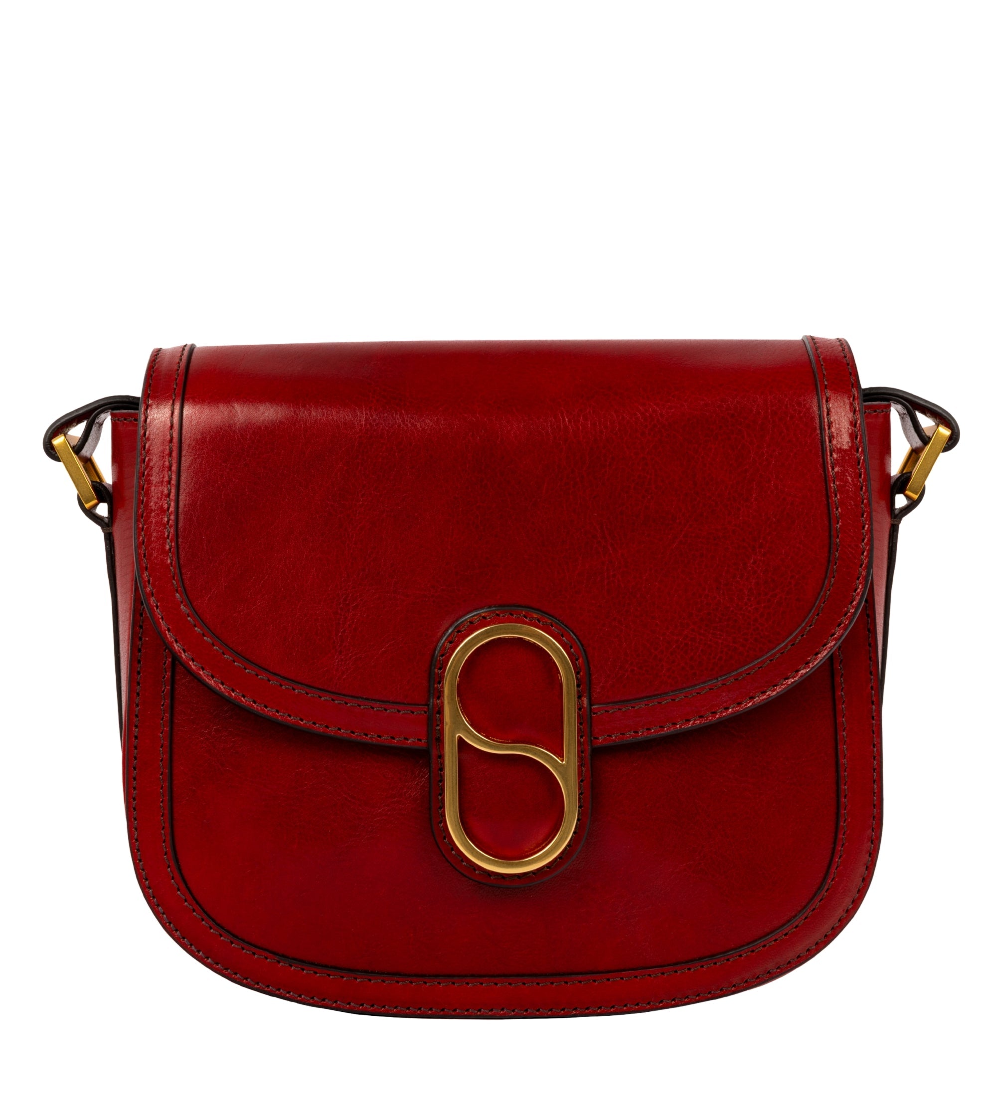 Bolso bandolera saddle de cuero para mujer: Villette