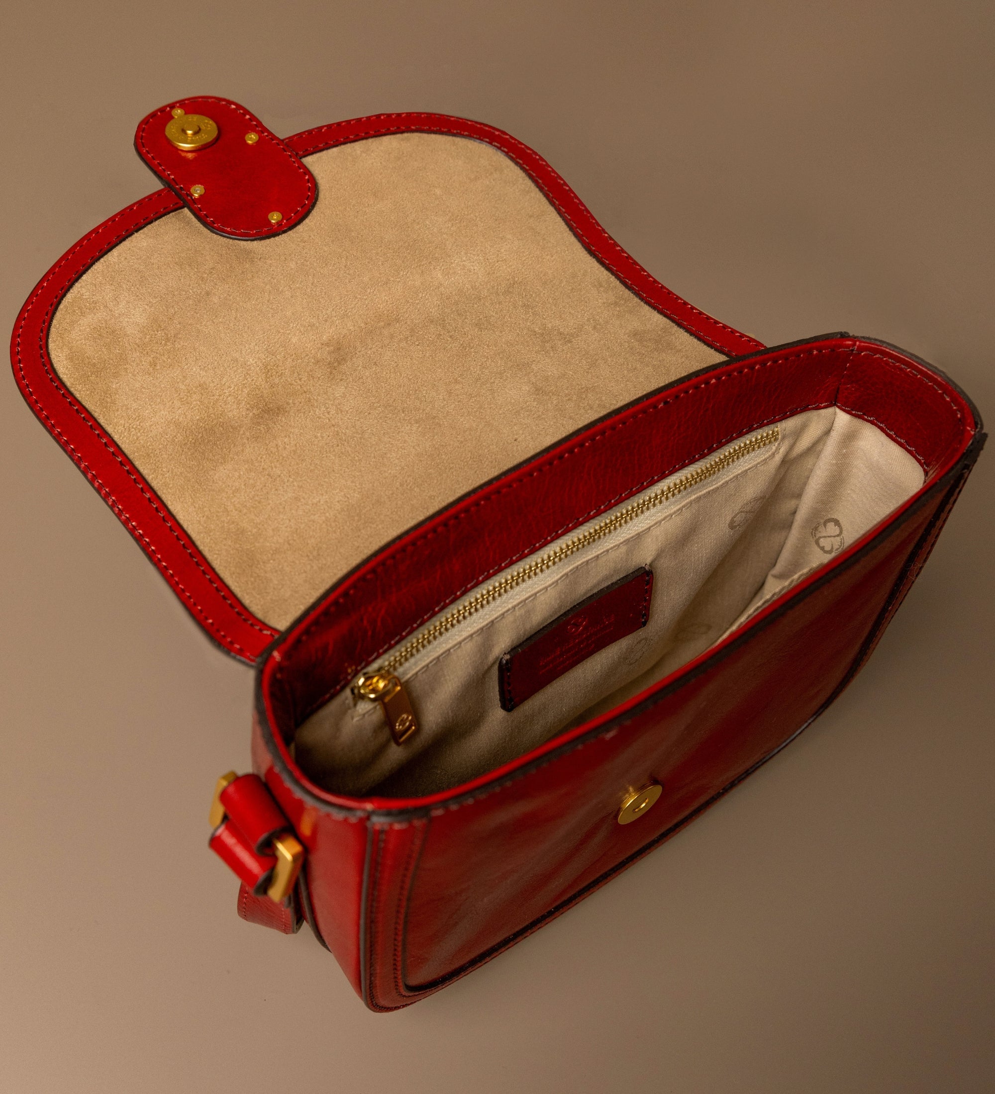 Bolso bandolera saddle de cuero para mujer: Villette