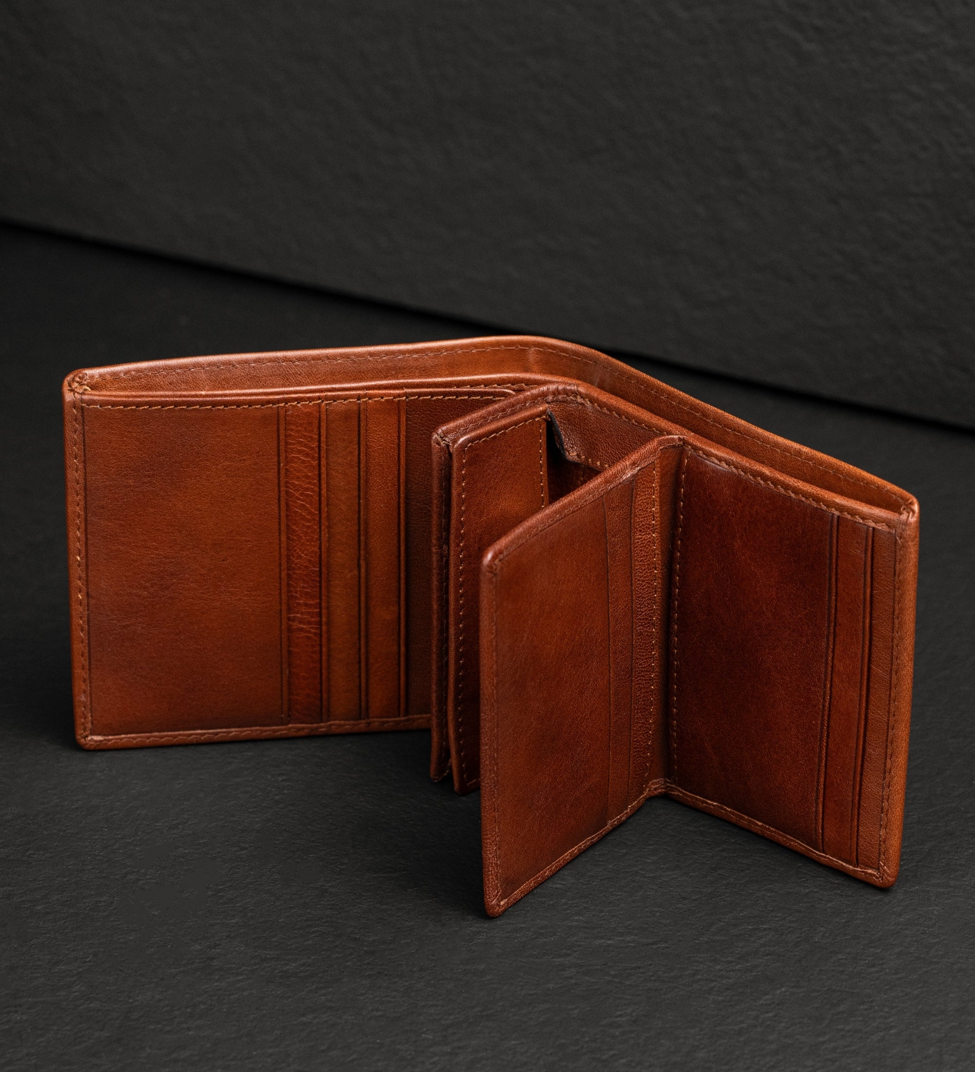 Cartera de cuero de doble compartimento: Daniel