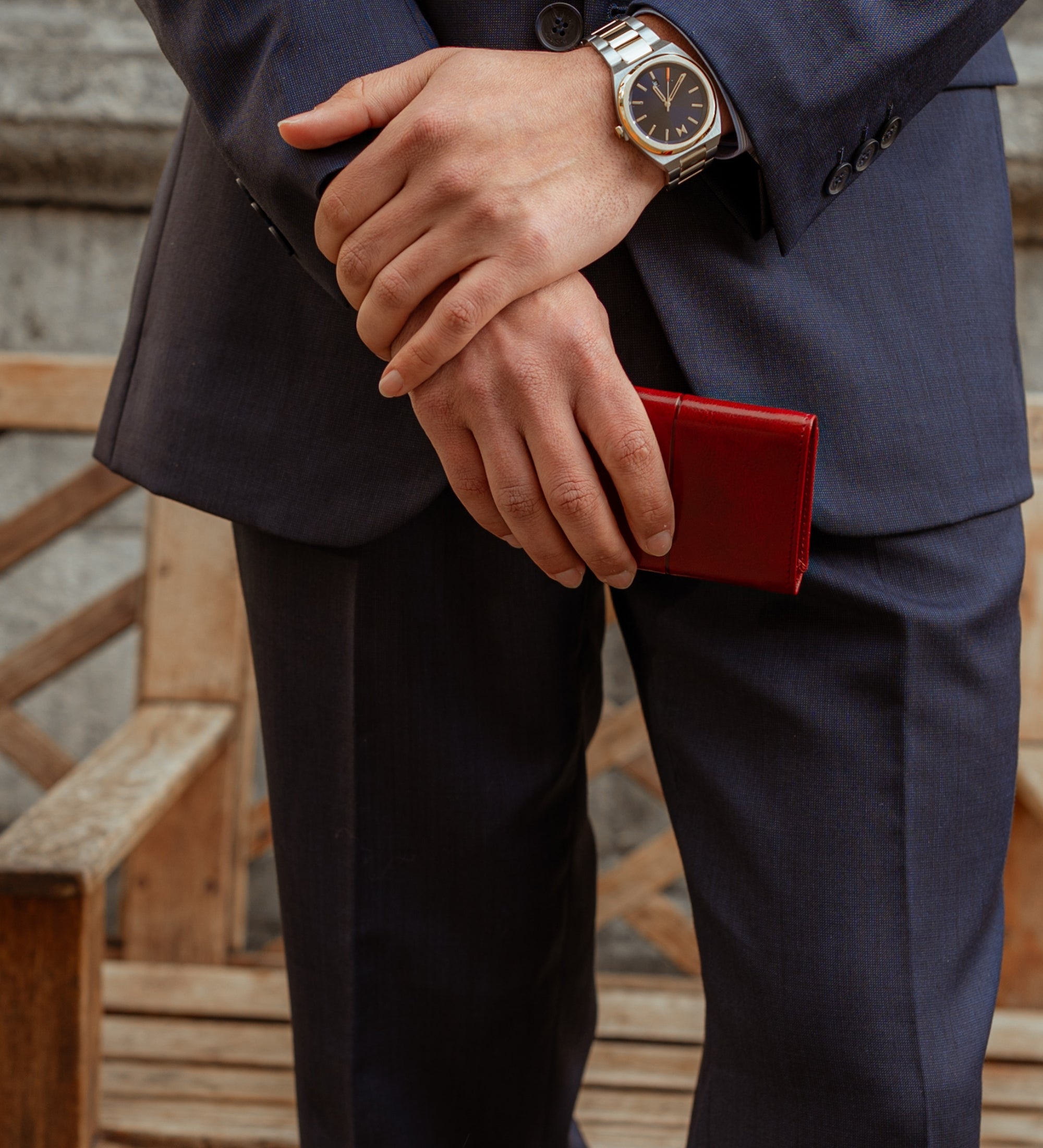 Cartera Trifold de Cuero - Red Harvest