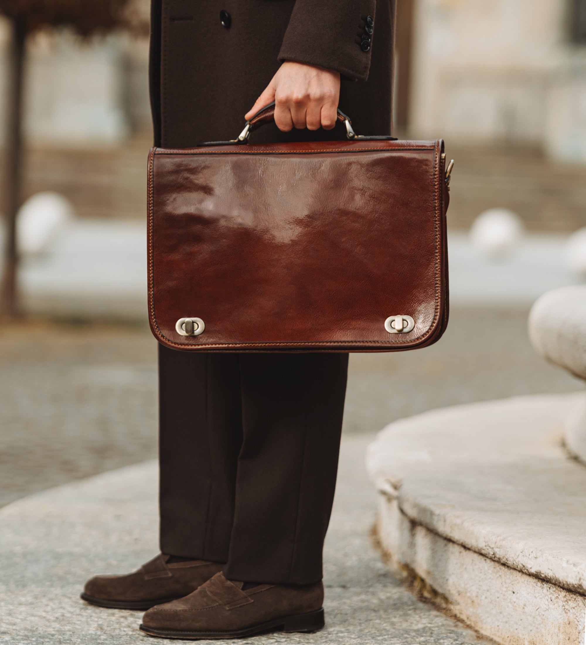 Bolso para portátil/maletín de cuero: Illusions