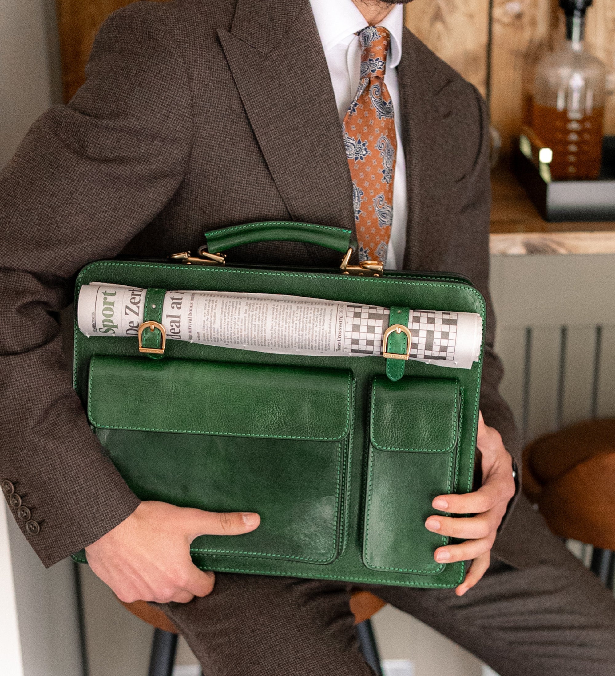 Maletín, bolso tipo satchel de cuero: The Prophet