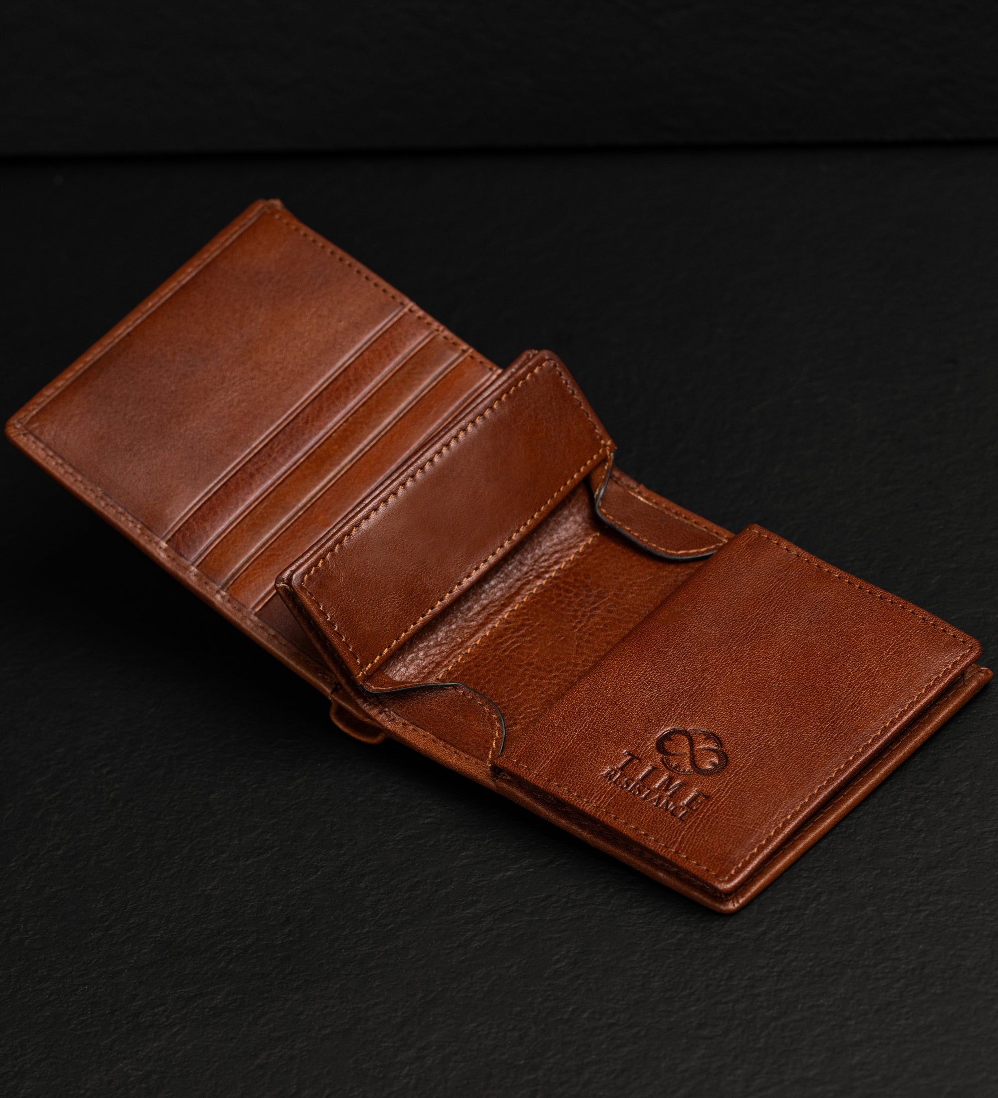 Cartera de cuero de doble compartimento: Daniel