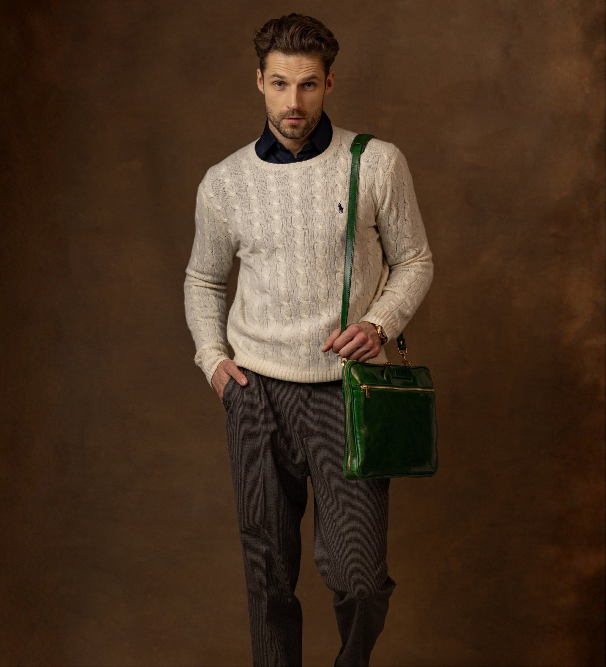 Bolso para portátil/maletín de cuero: Brave New World