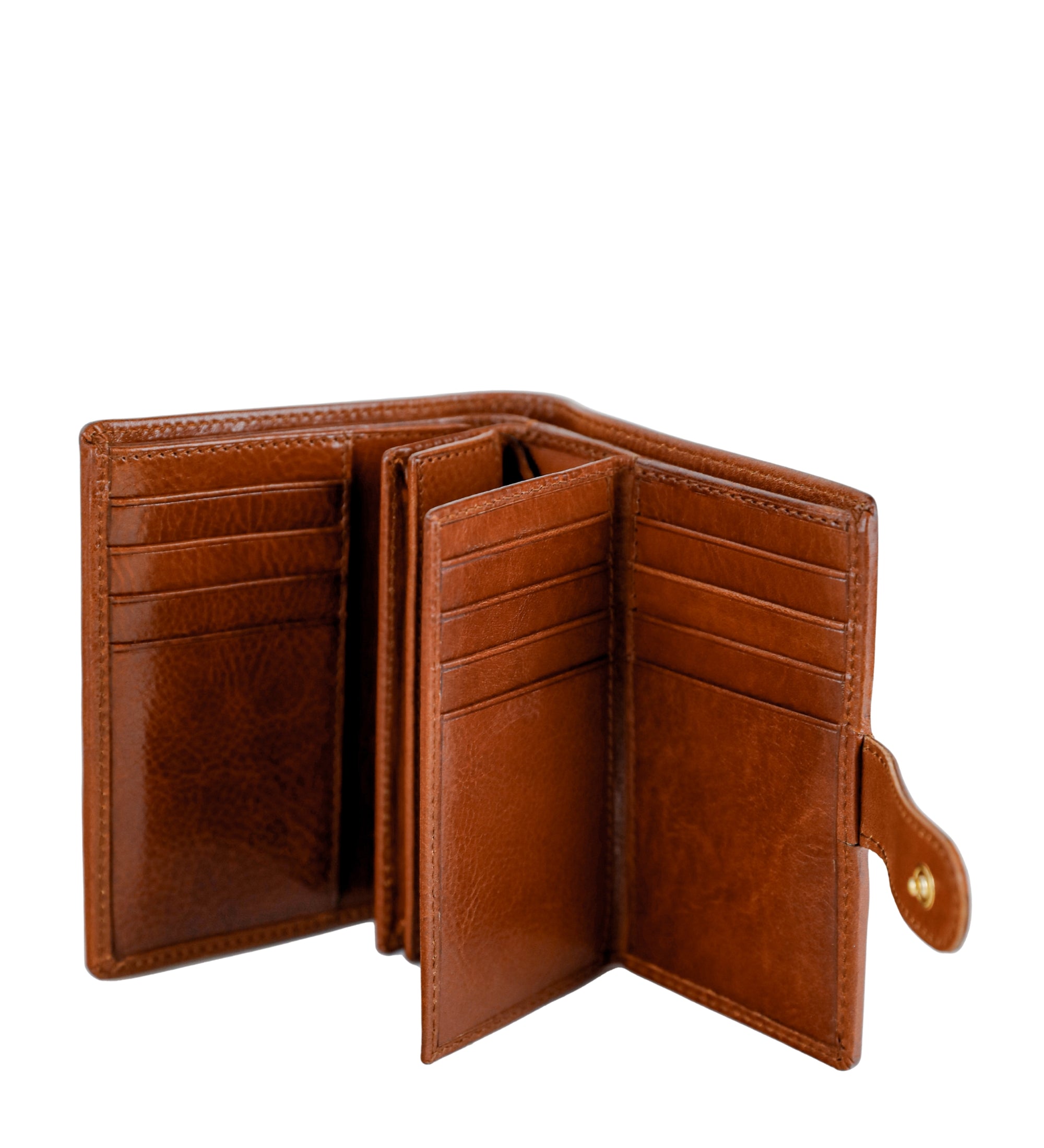 Cartera de cuero de doble compartimento y cierre a presión: Ironweed