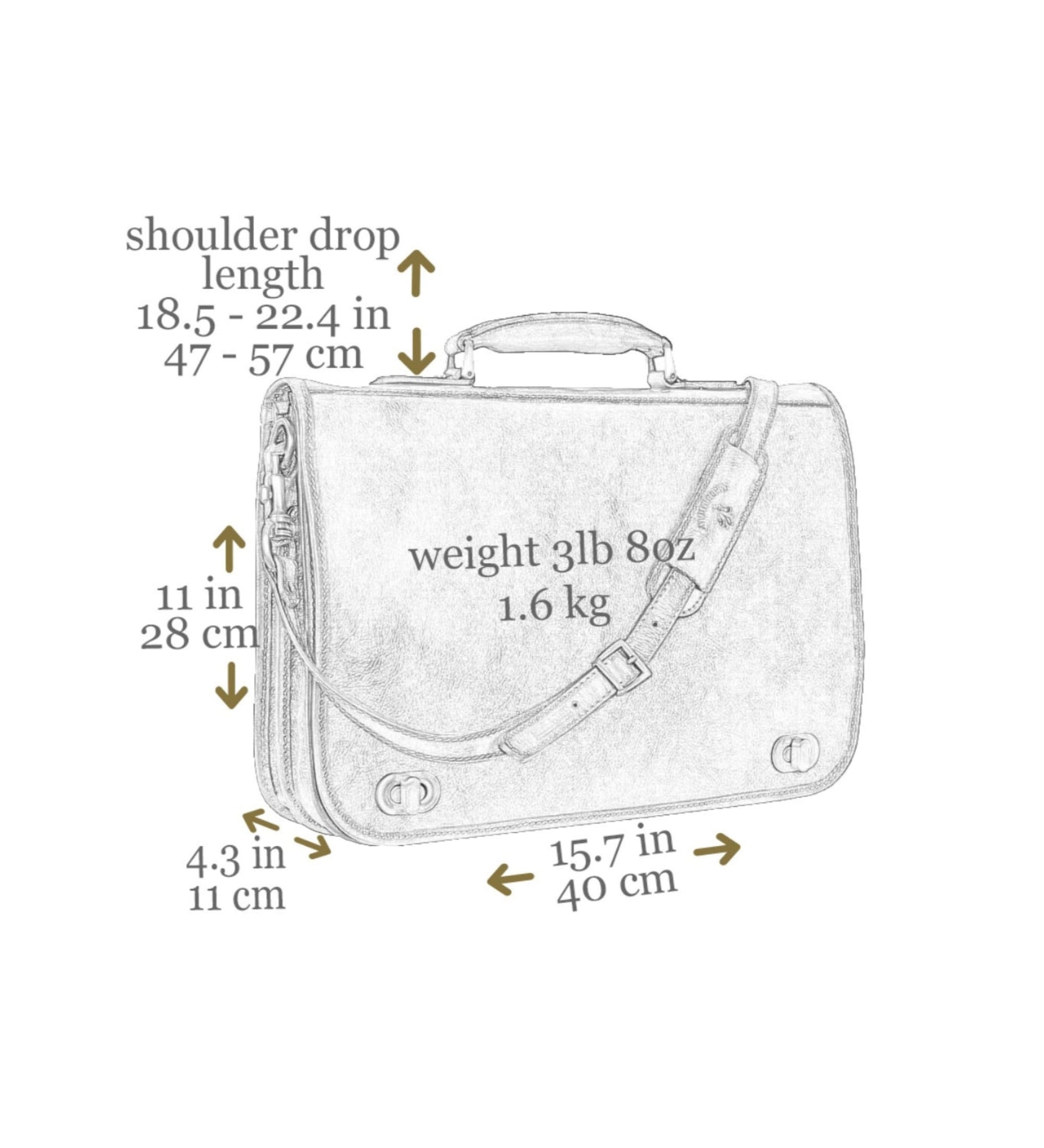 Bolso para portátil/maletín de cuero: Illusions