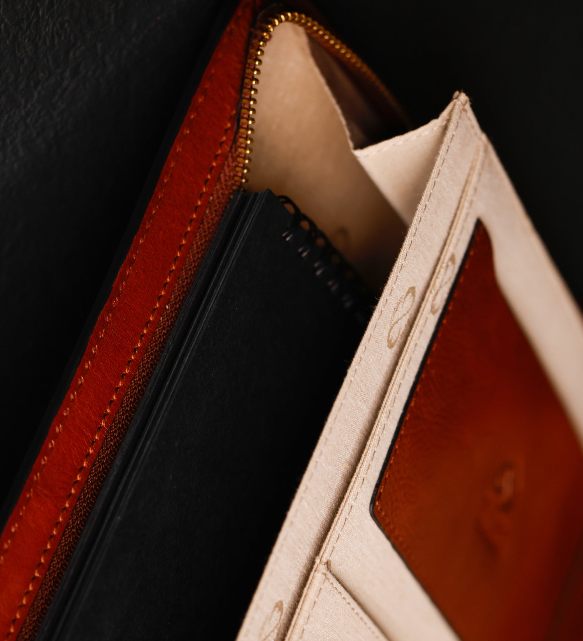 Organizador portadocumentos A4 de cuero para mujer: Candide