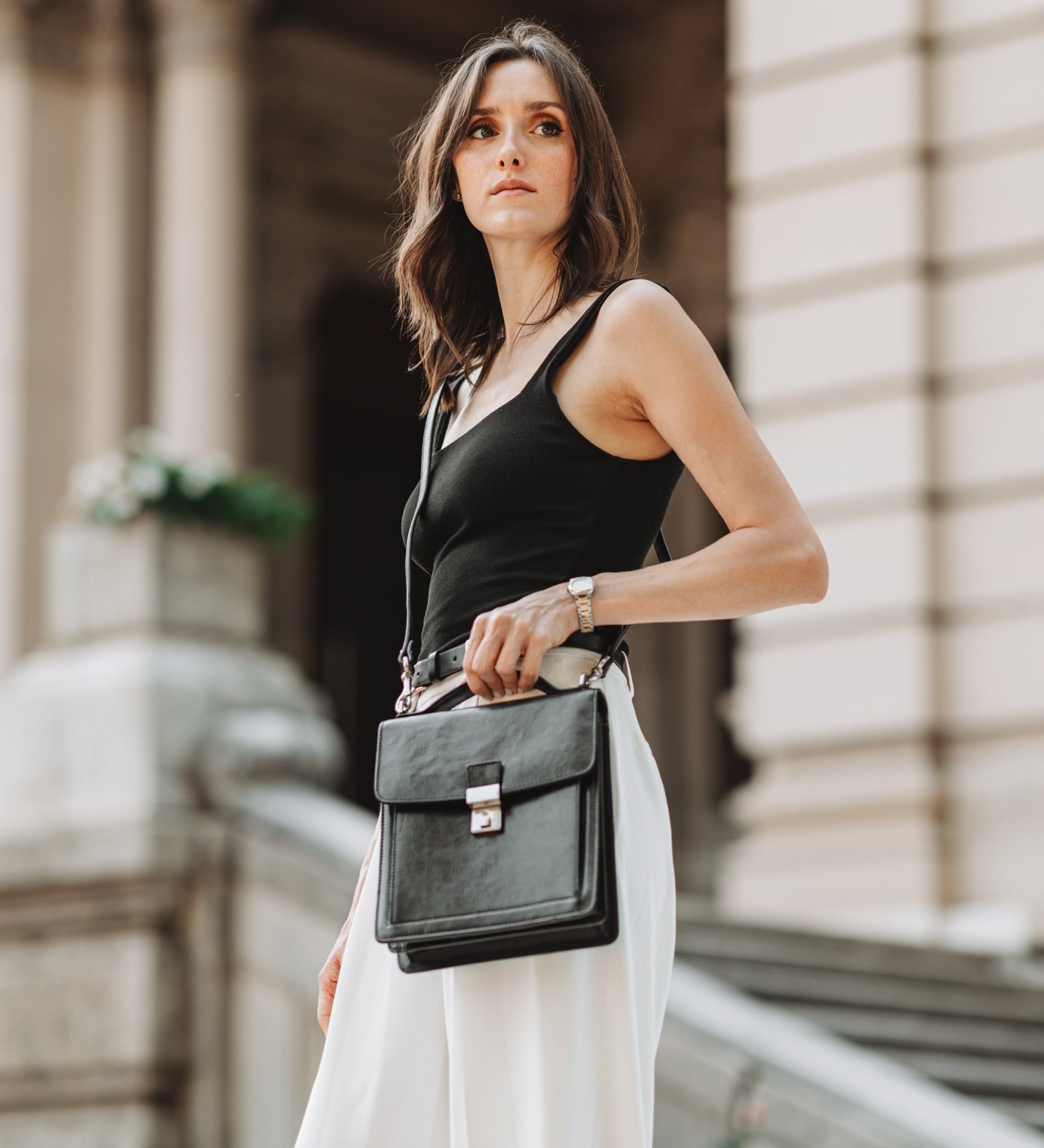 Maletín de cuero pequeño para mujer: Walden