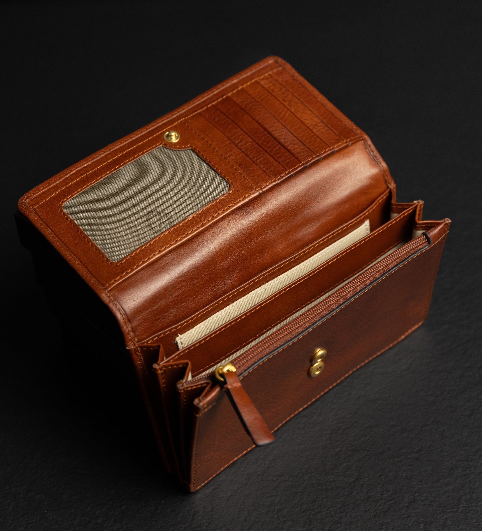 Cartera Continental de Cuero para Mujer - Charade