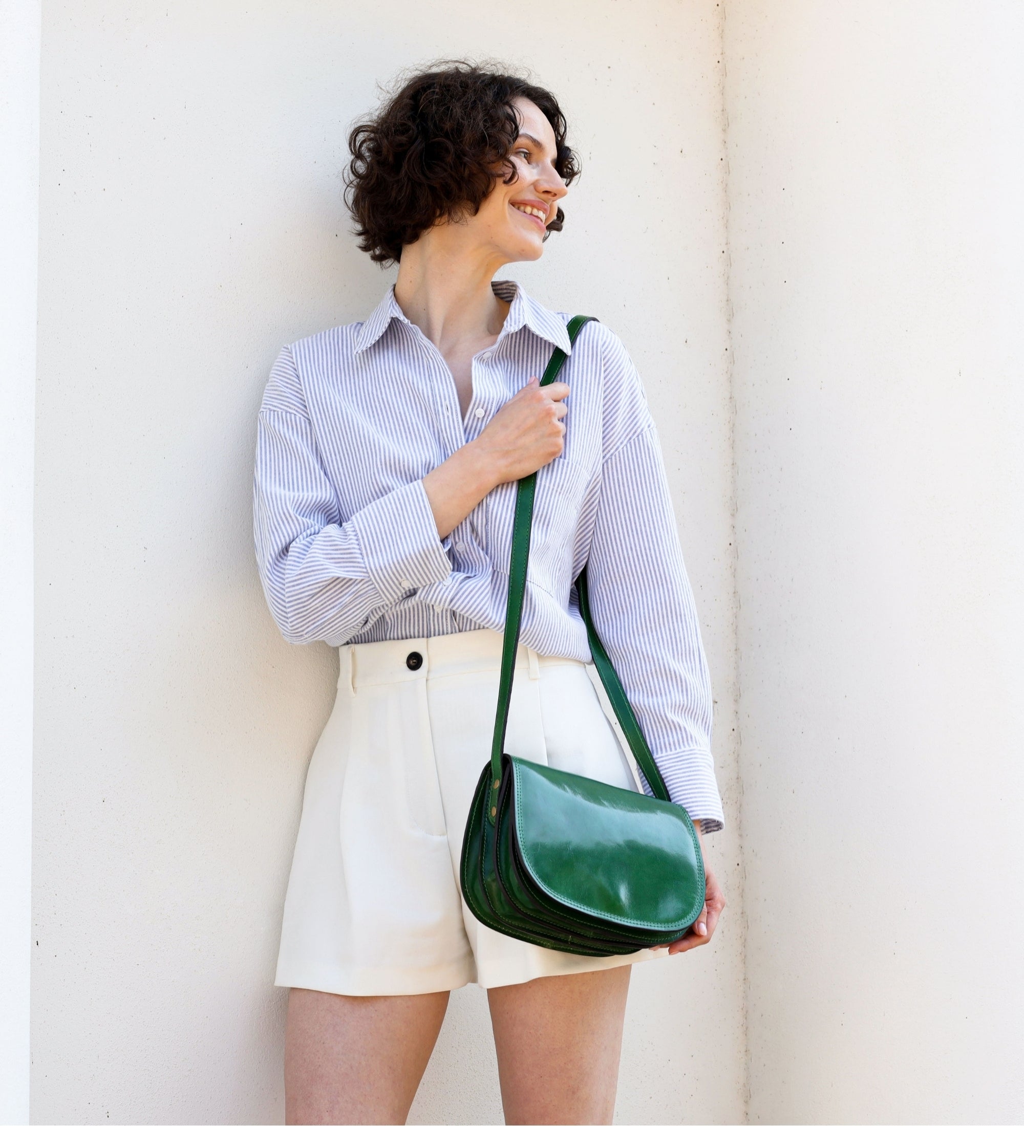 Bolso bandolera saddle de cuero para mujer: Moonfleet
