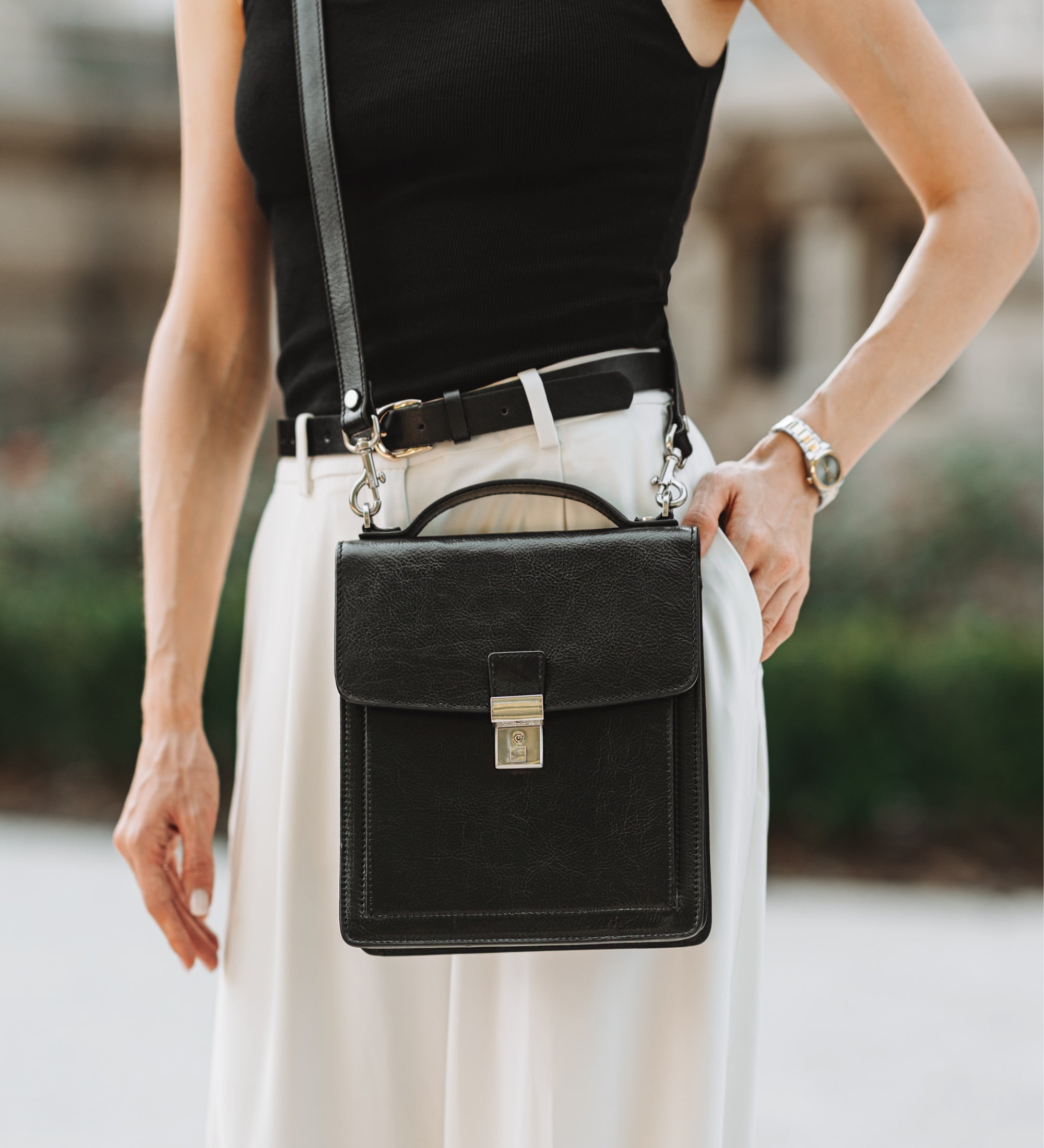 Maletín de cuero pequeño para mujer: Walden