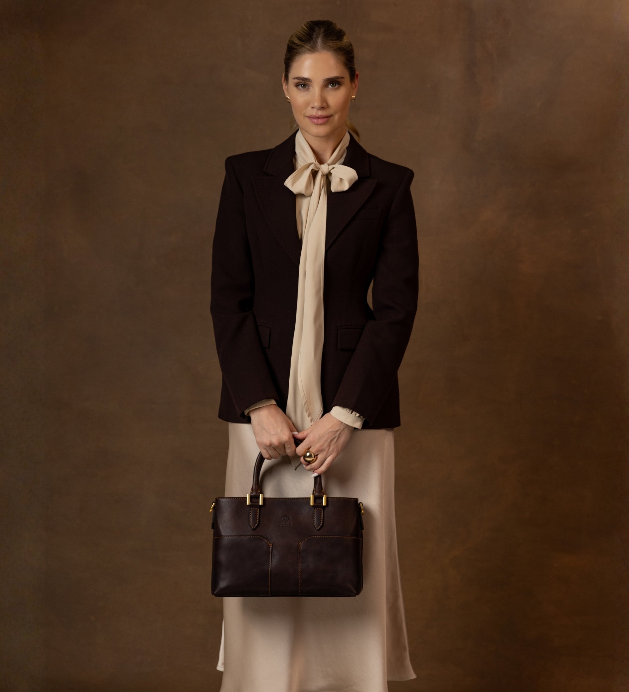 Bolso de hombro/bolso de mano de cuero para mujer: Camilla