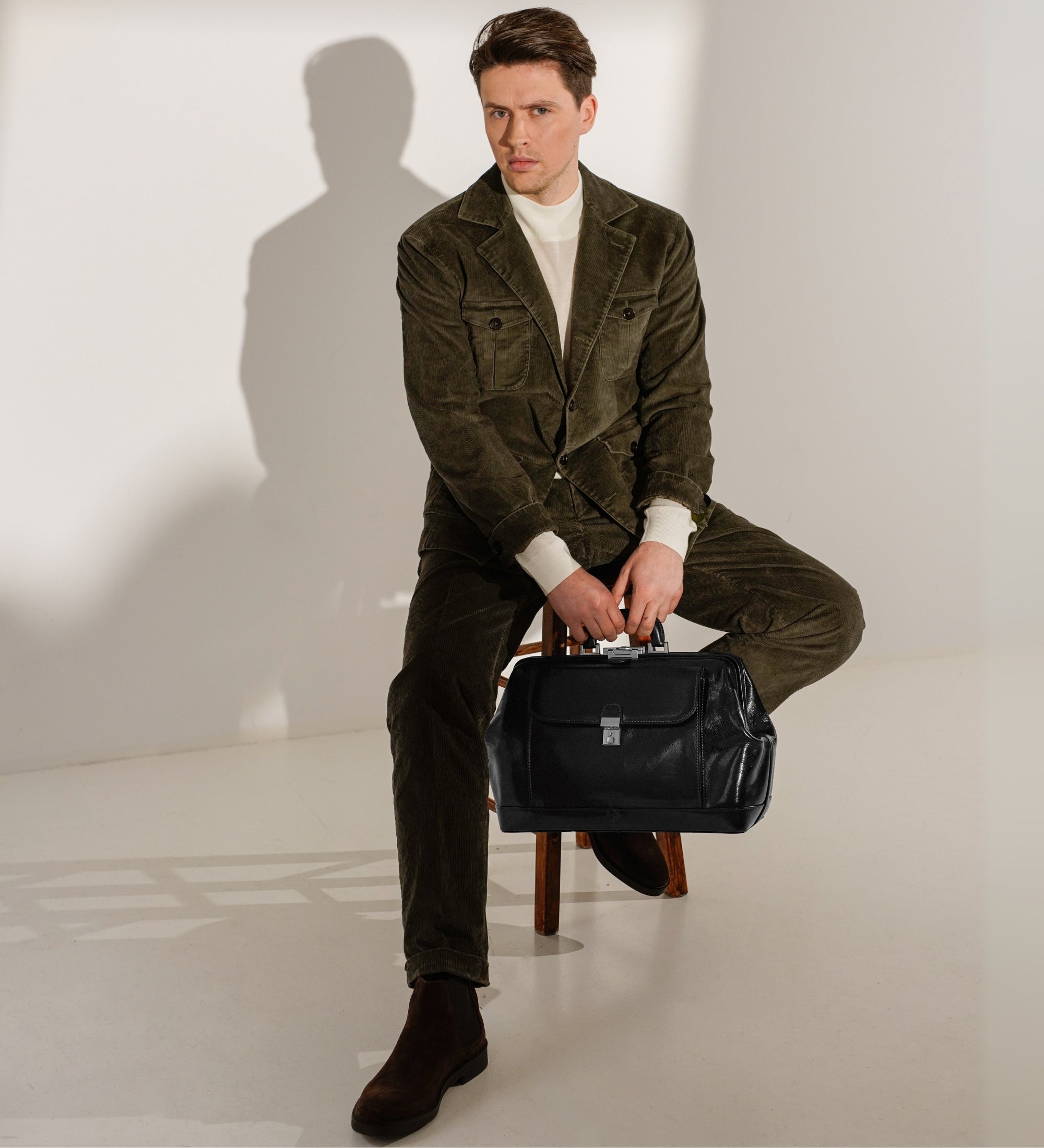 Bolso de médico de cuero italiano grande: Hamlet