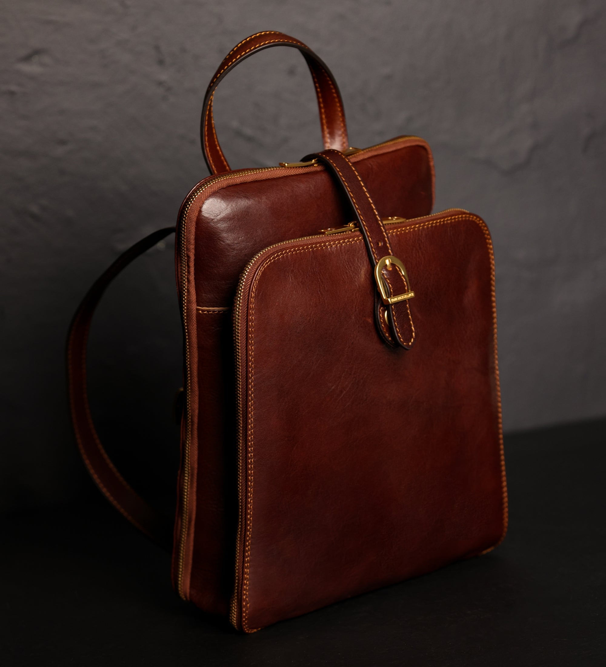 Bolso de hombro/mochila de cuero convertible para mujer: Clarissa