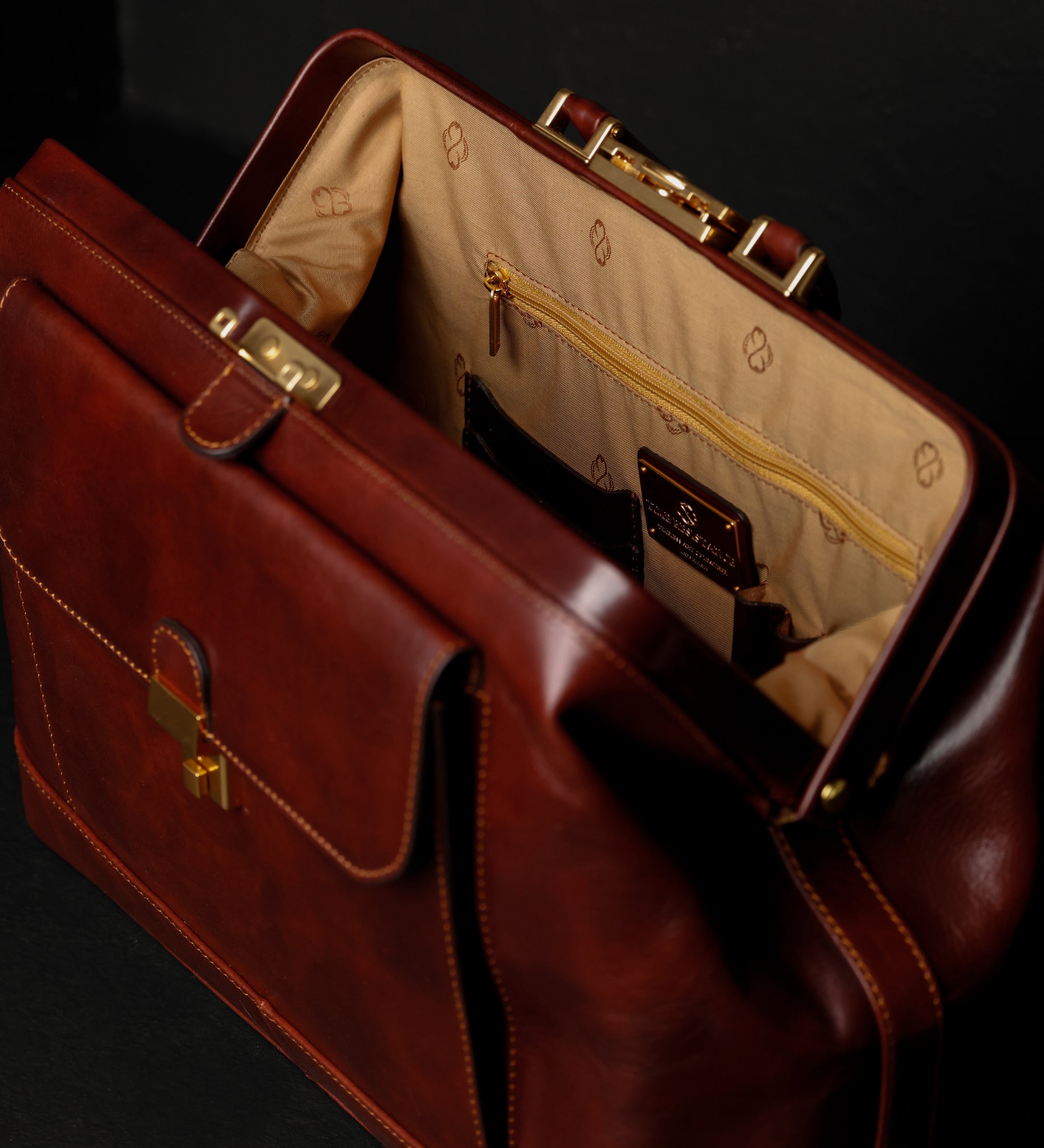 Bolso de médico de cuero italiano grande para mujer: Hamlet