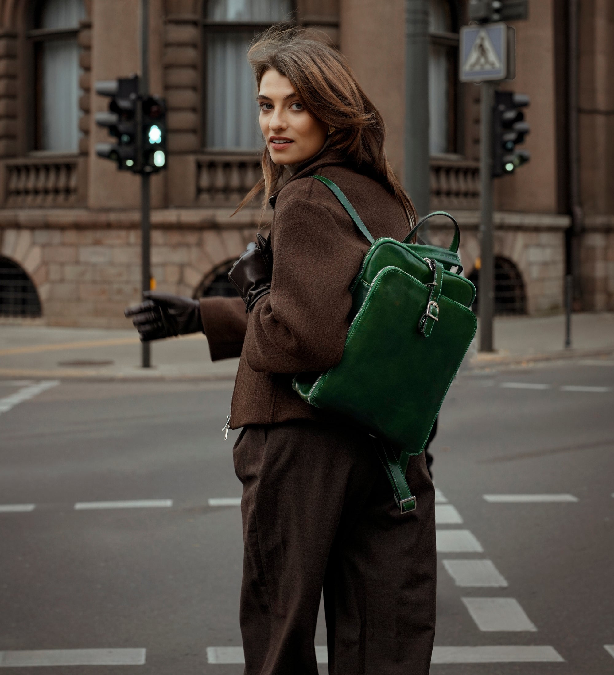 Bolso de hombro/mochila de cuero convertible para mujer: Clarissa